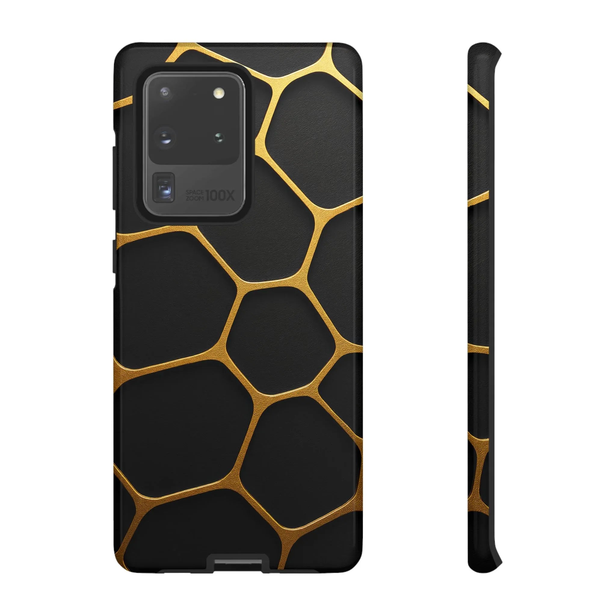 Golden Cellscape Phone Case for iPhone 8-17 and Galaxy S20-S25 - KARARMDESIGN