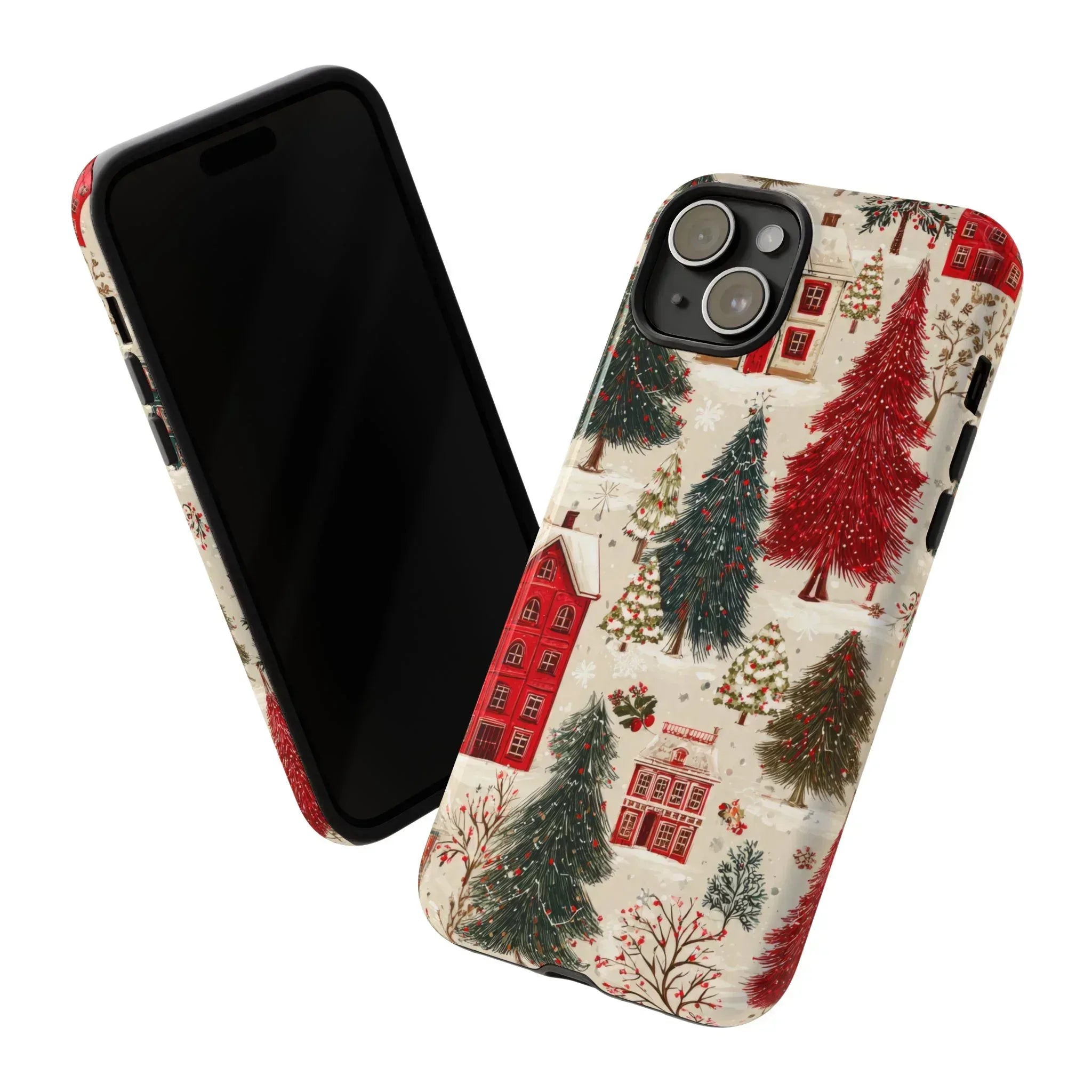 Cozy Winter Village Phone Case for iPhone 11-17 and Galaxy S10-S25 - KARARMDESIGN
