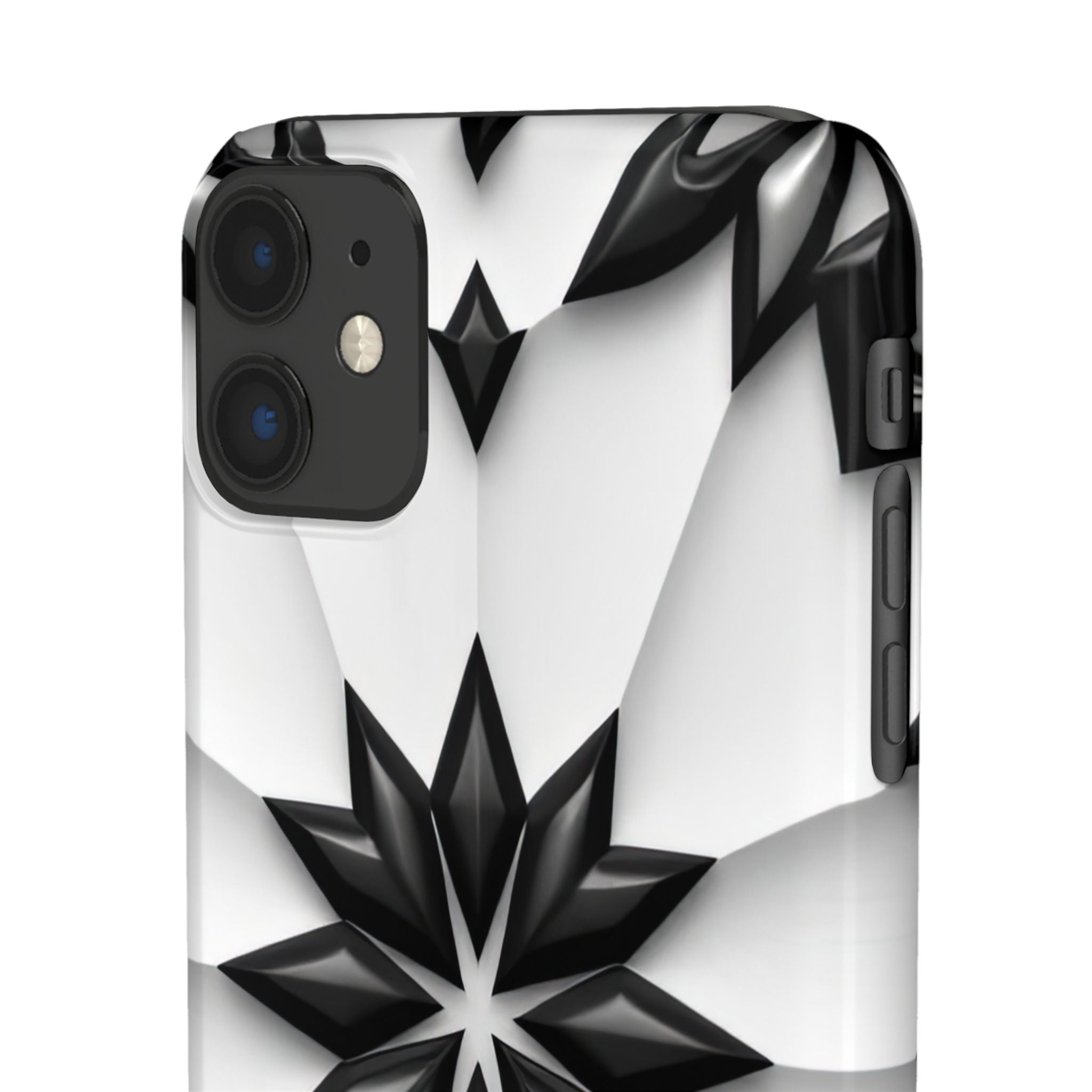 Black & White Geometric Snap Case for iPhone & Samsung Galaxy