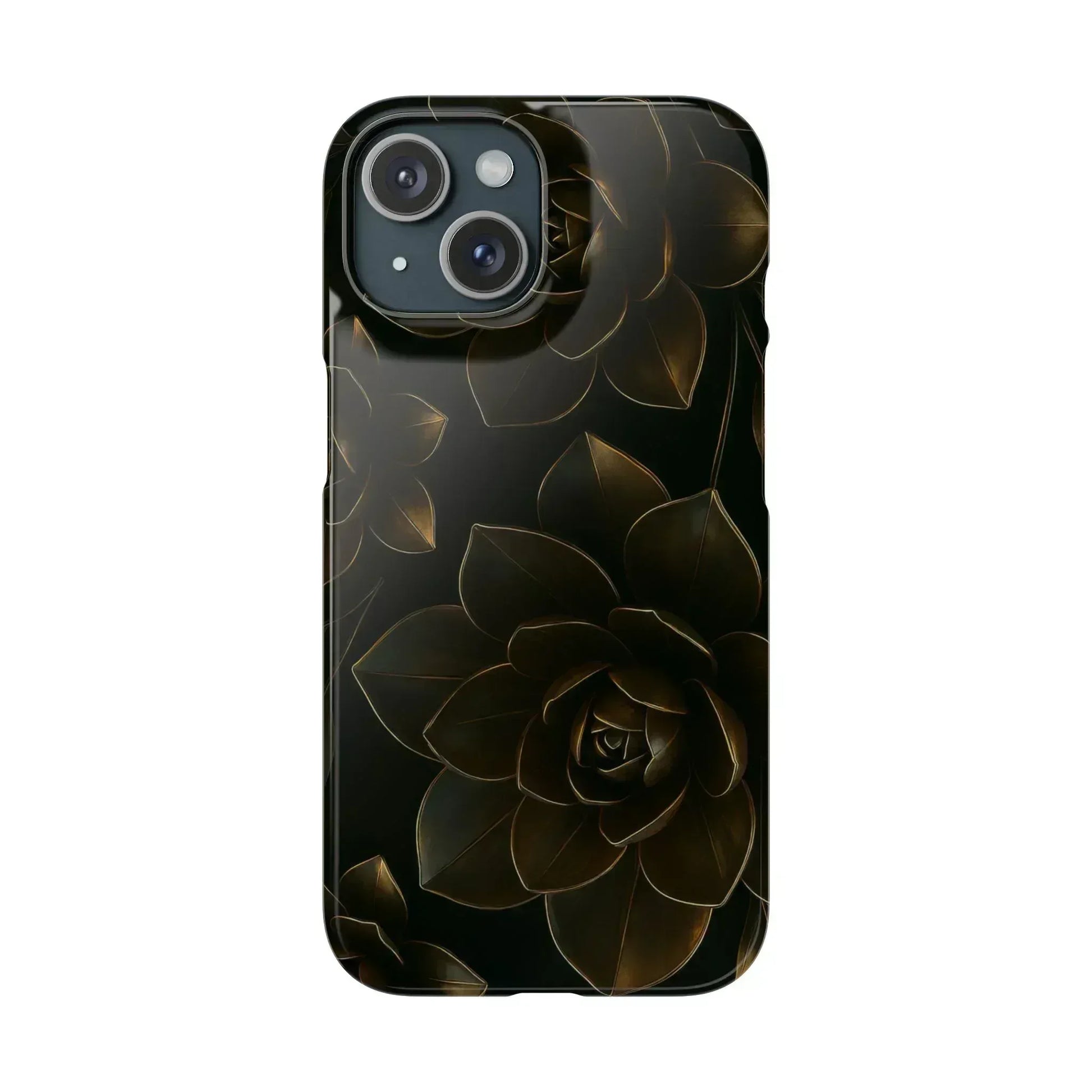 Metal Flower Phone Case for iPhone 8-16 and Galaxy S20-S24 - KARARMDESIGN