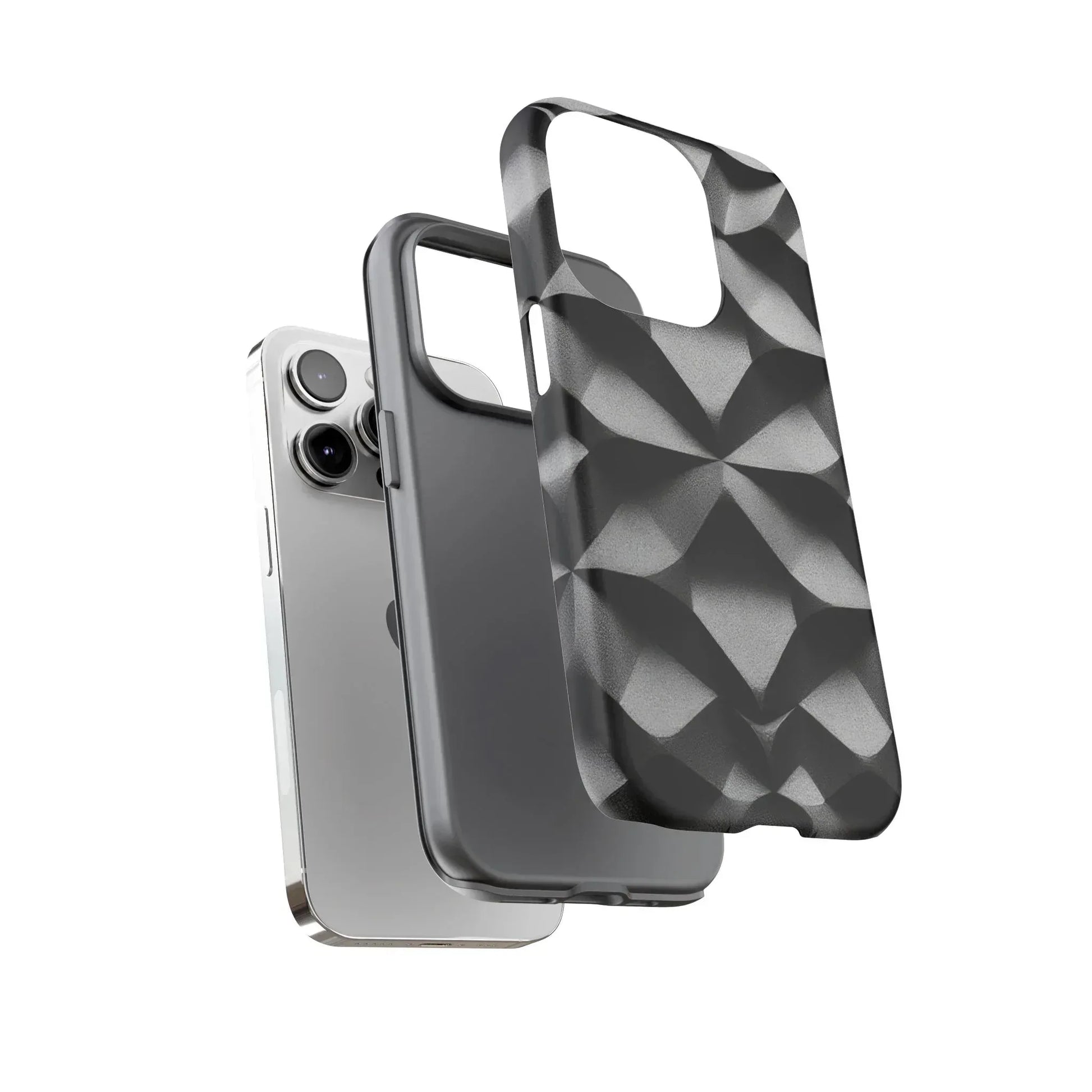 3D Geometric Phone Case for iPhone 8–17 - KARARMDESIGN