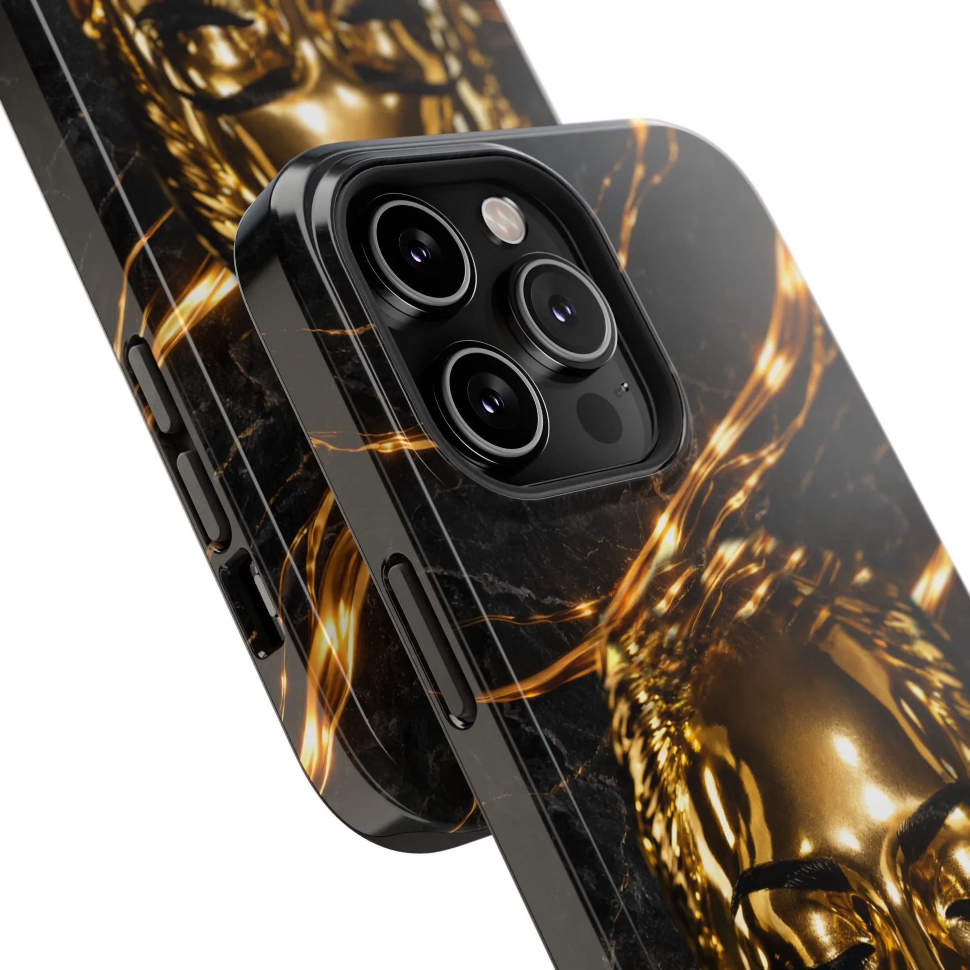 Luxury Gold Portrait Phone Case for iPhone 11-17 and Galaxy S21-S25 - KARARMDESIGN