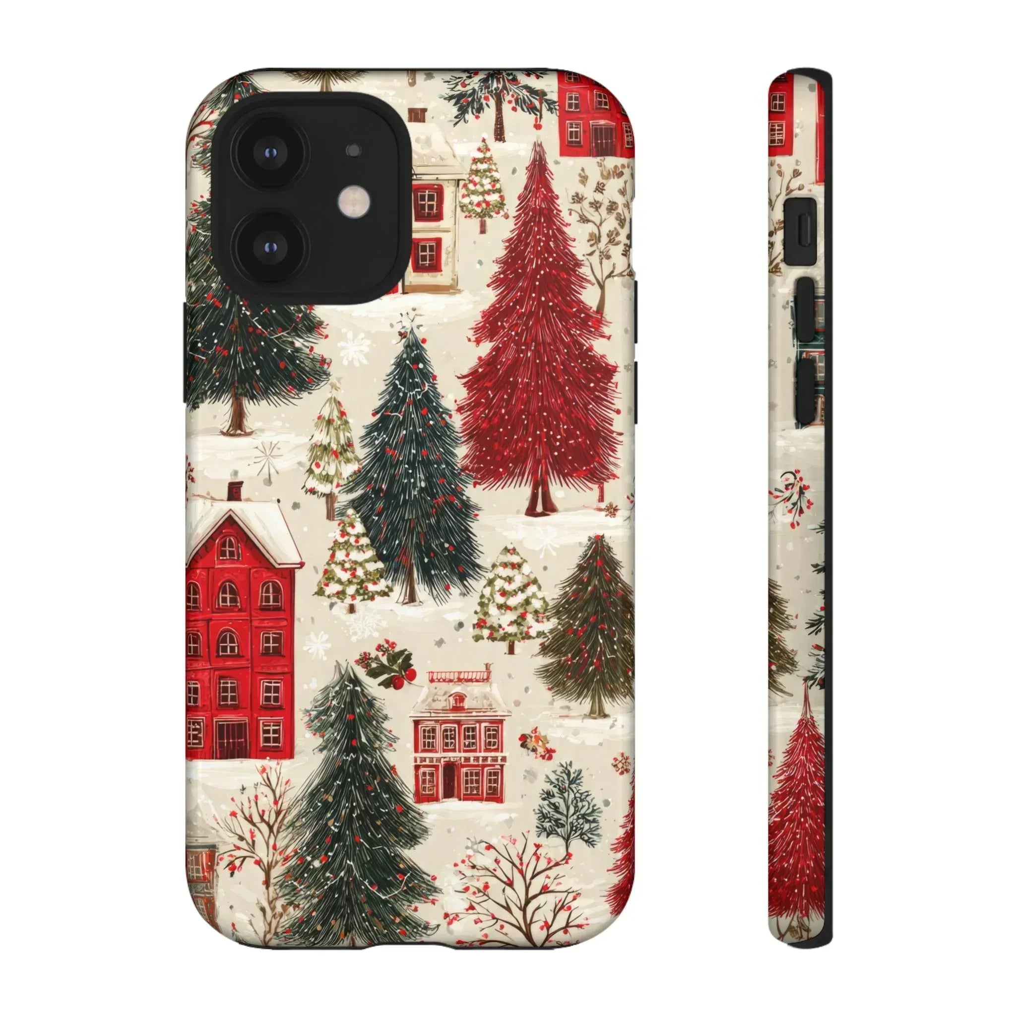 Cozy Winter Village Phone Case for iPhone 11-17 and Galaxy S10-S25 - KARARMDESIGN