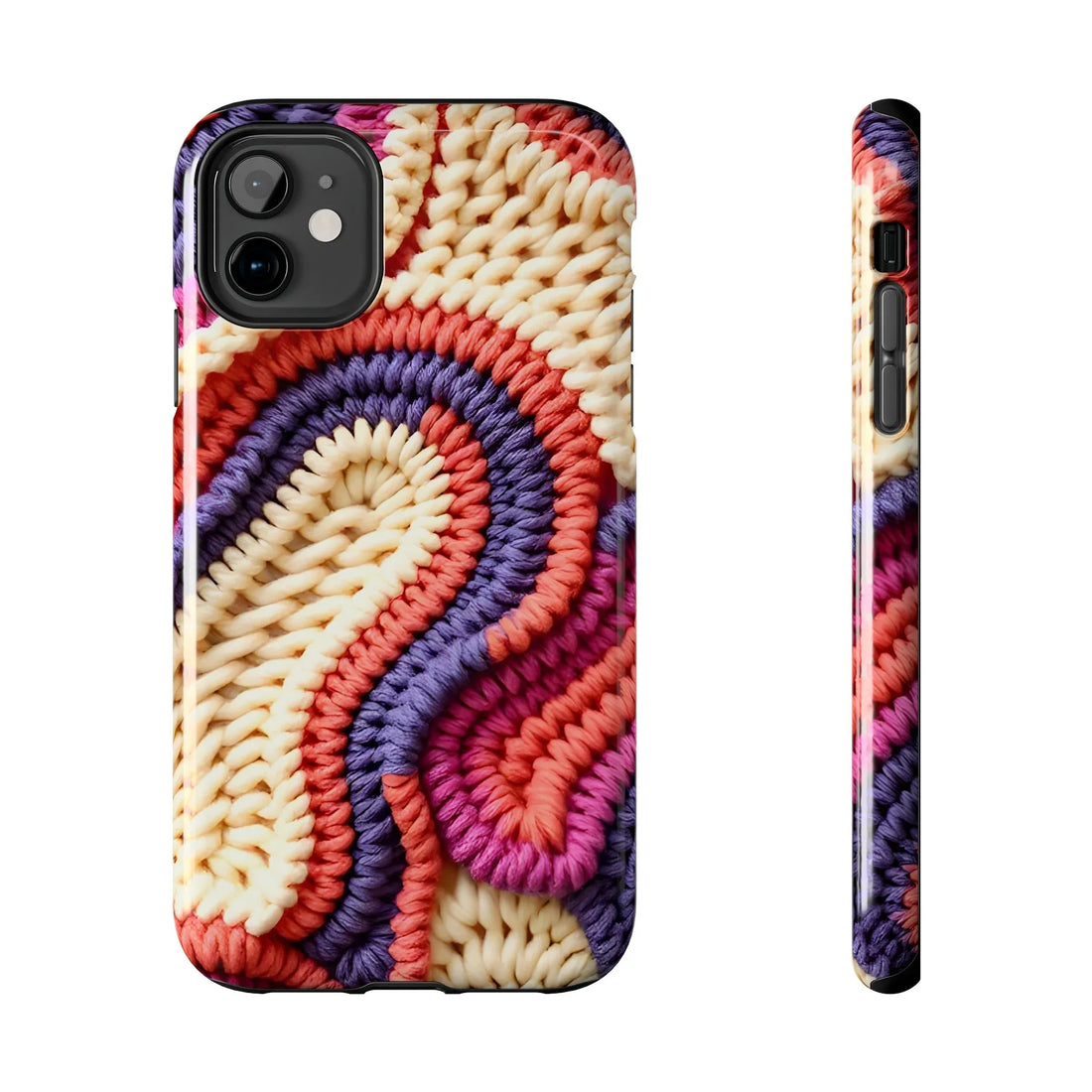 Handwoven Textile Art Phone Case for iPhone 11-17 and Galaxy S21-S25 - KARARMDESIGN