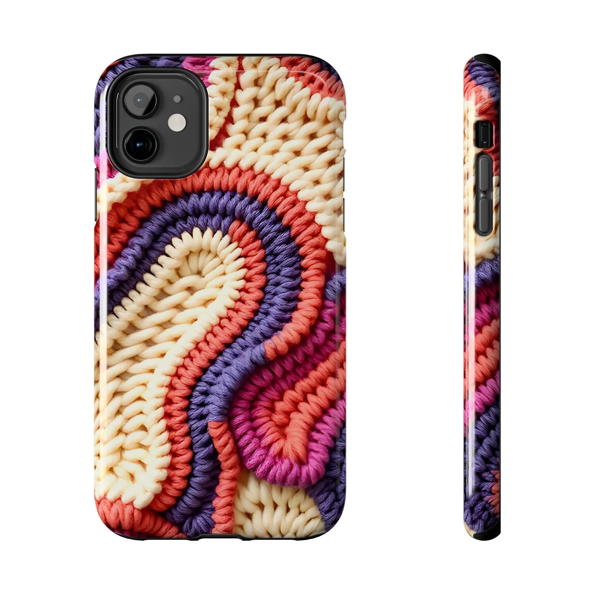 Handwoven Textile Art Phone Case for iPhone 11-17 and Galaxy S21-S25 - KARARMDESIGN