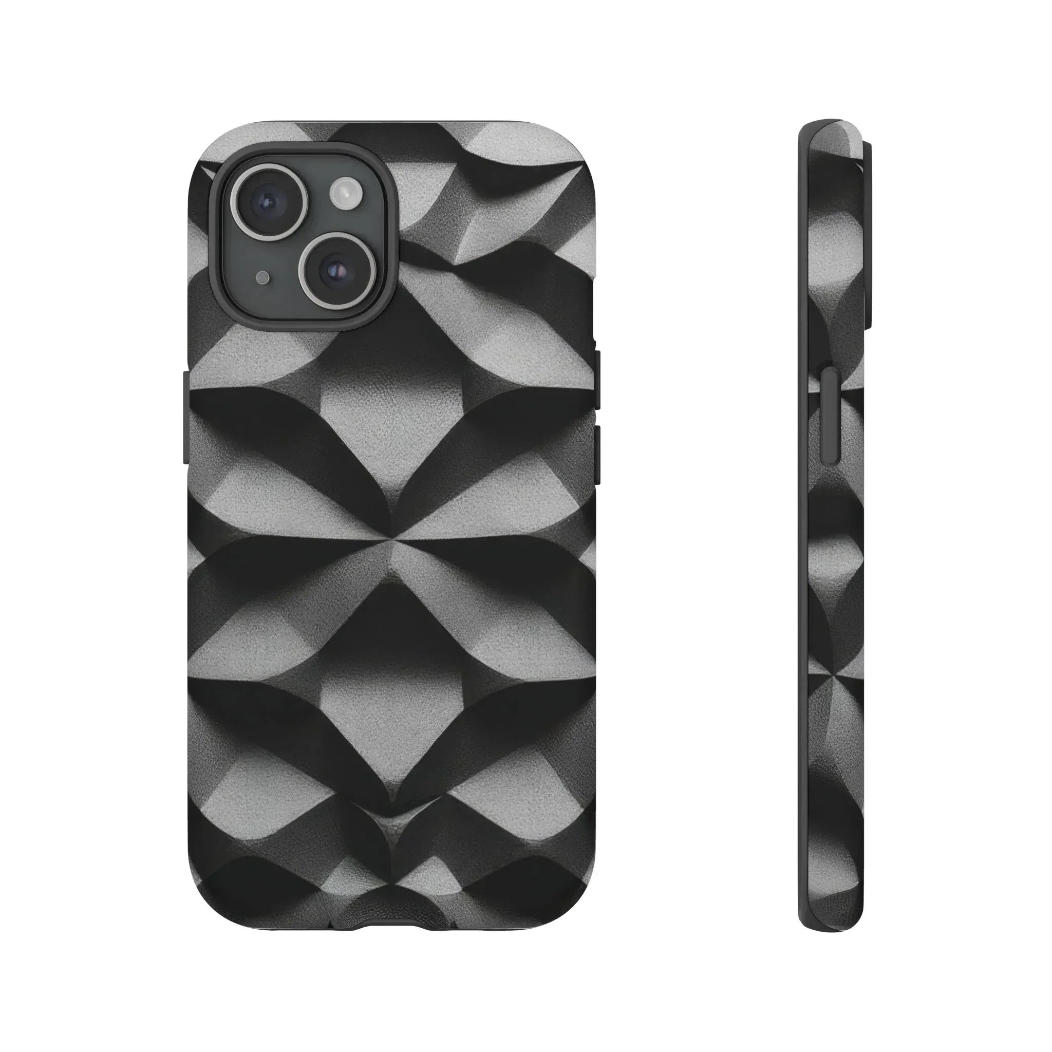 3D Geometric Phone Case for iPhone 8–17 - KARARMDESIGN