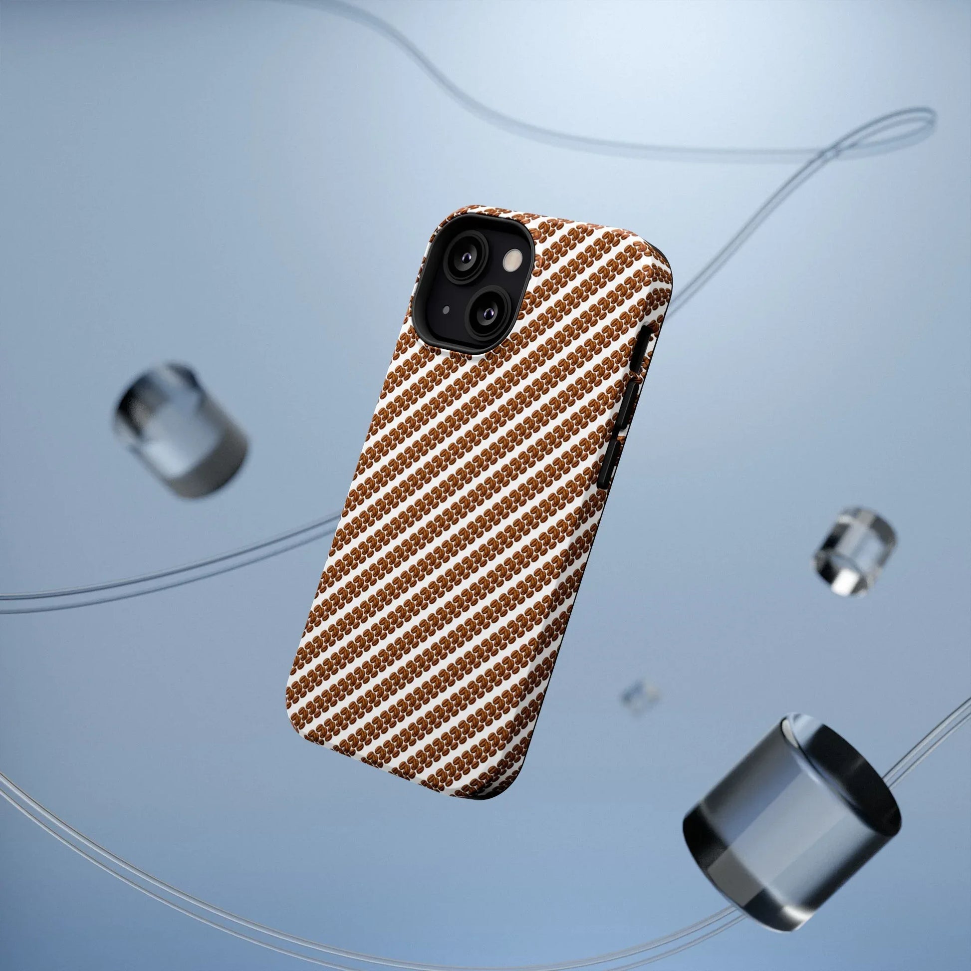 Stylish Coffee Pattern Phone Case for iPhone 11–17 and Galaxy S21–S22 - KARARMDESIGN