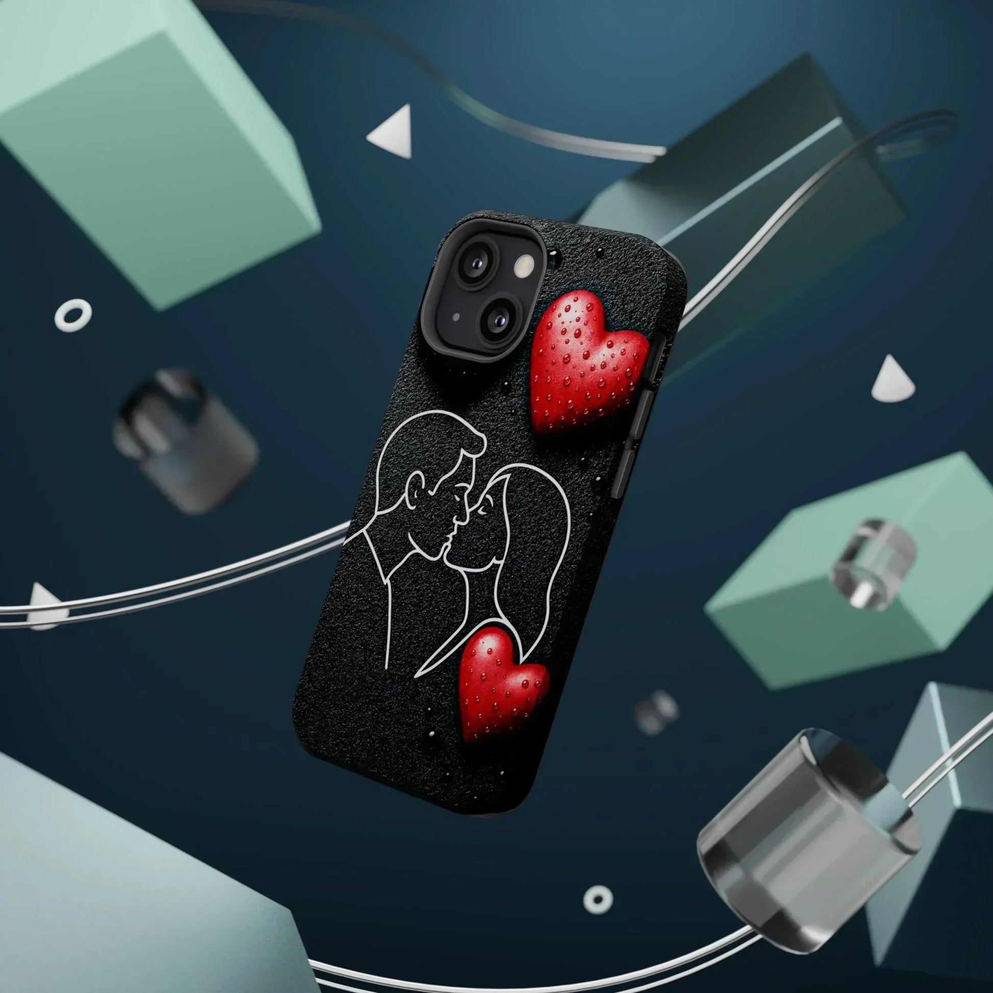 Midnight Kiss Phone Case for iPhone 13-16 Models - KarArmDesign