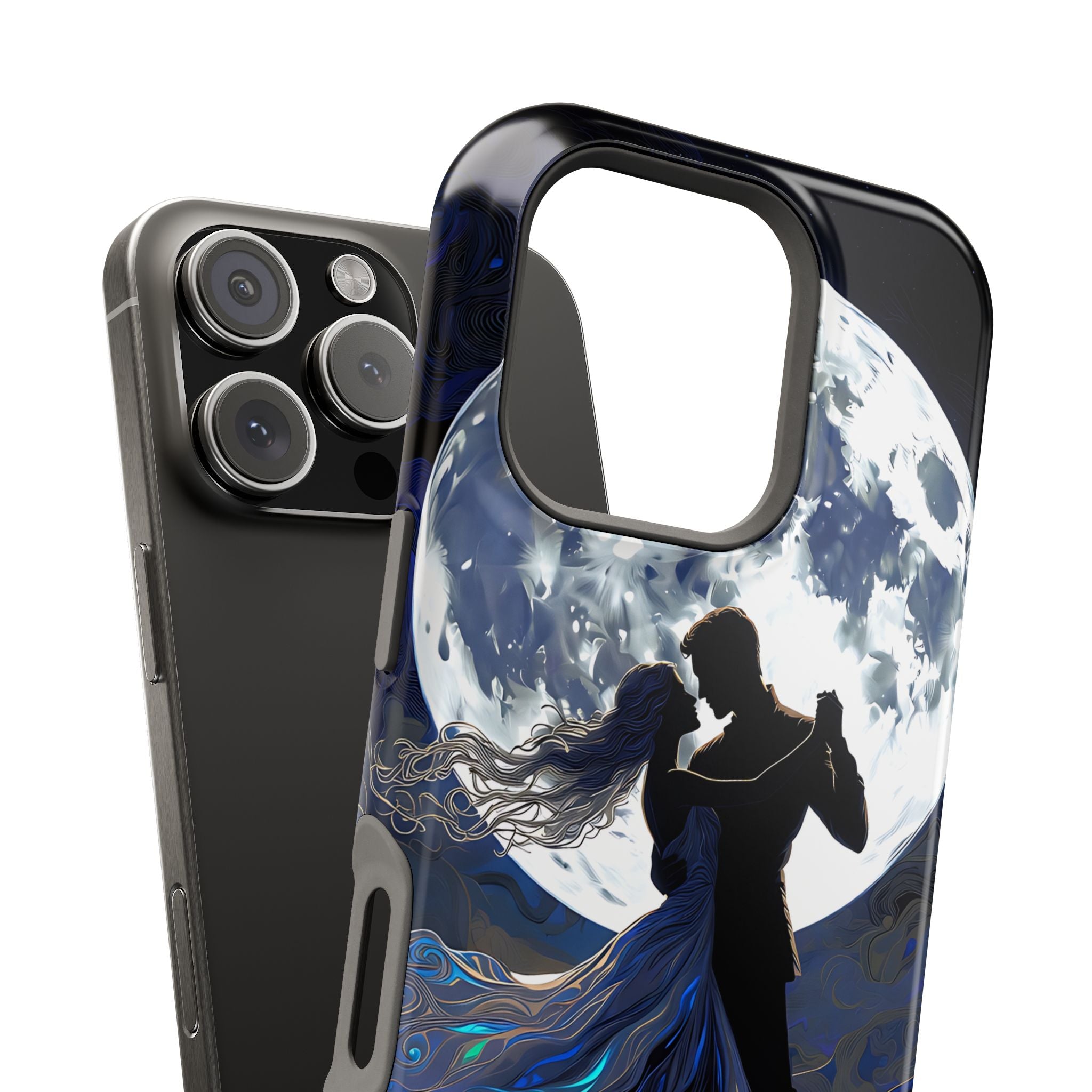 Romantic Moonlight Dance Magnetic Phone Case – iPhone 15–17 & Samsung Galaxy S26