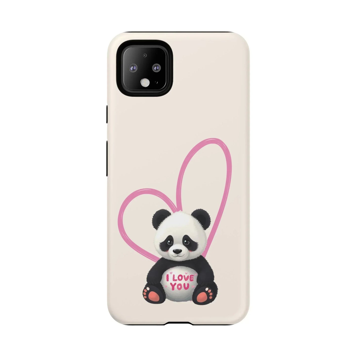 Cute Panda Heart Love Phone Case for Google Pixel up to 9 Models - KarArmDesign