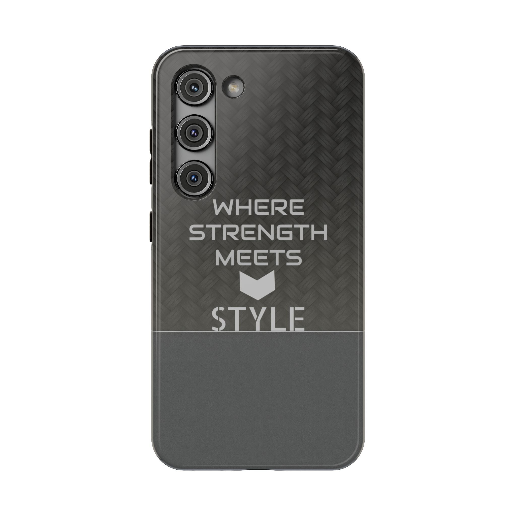 Gray Carbon Phone Case for iPhone 12-16 and Galaxy S21-S22