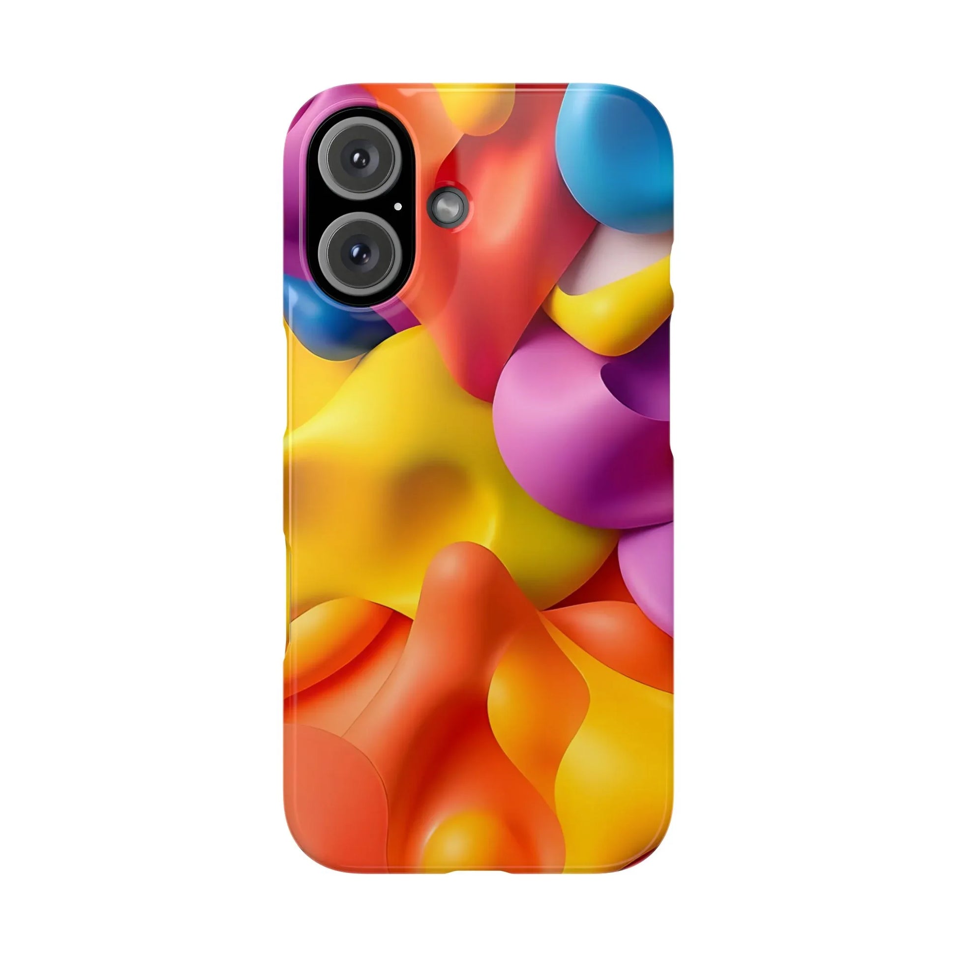Vibrant Abstract Color Phone Case for iPhone 11-16 - KARARMDESIGN