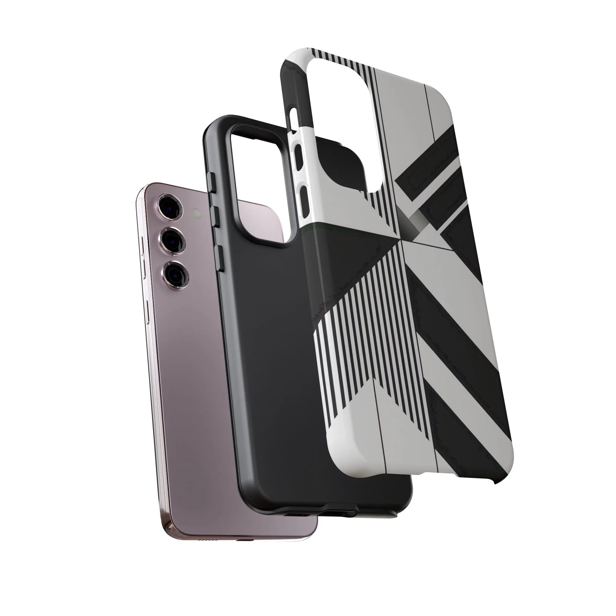 Monochrome Tough Phone Case for iPhone 11-16 and Galaxy S20–S25 - KARARMDESIGN
