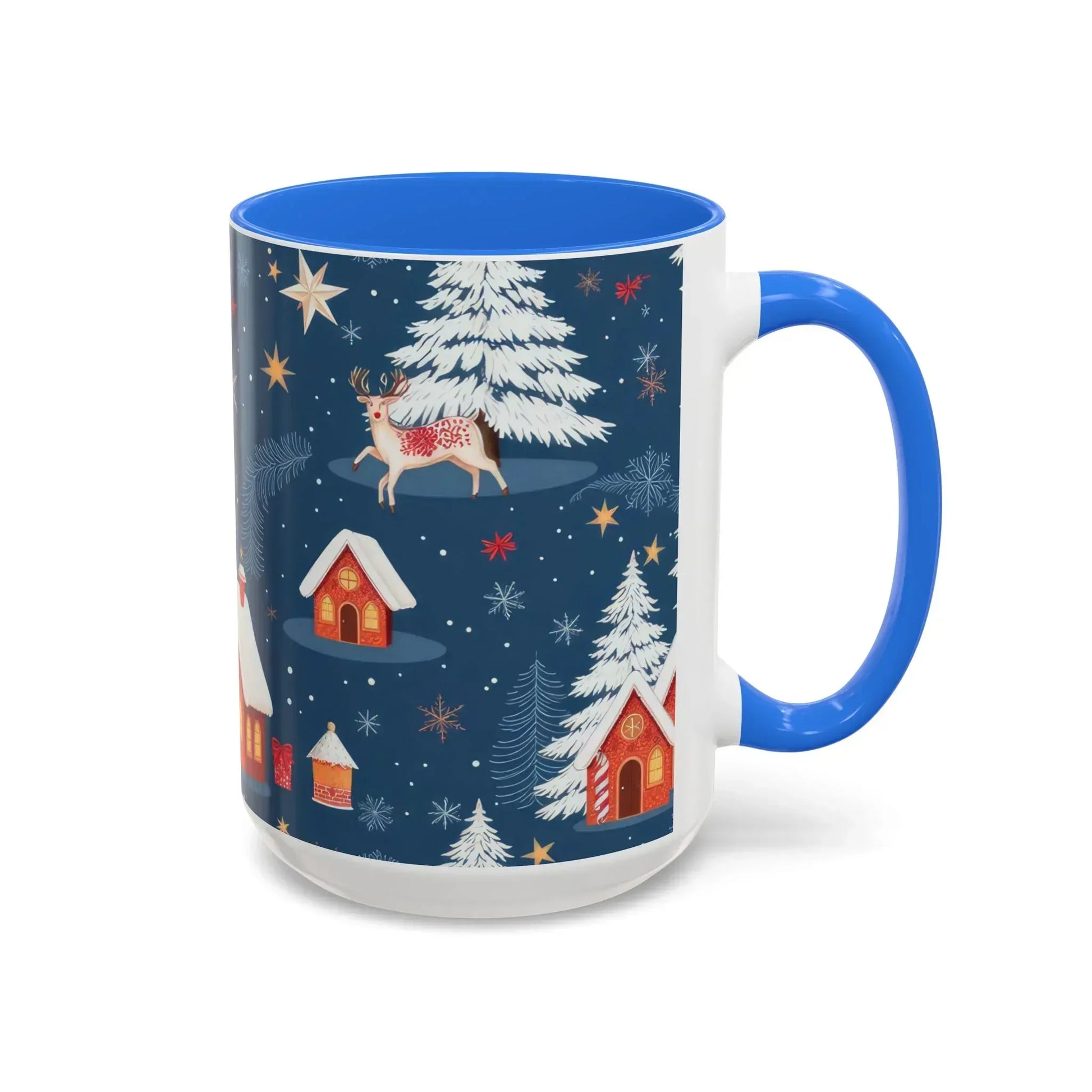 Dark Blue Christmas Mug - Colorful Mugs (11oz, 15oz) - KARARMDESIGN