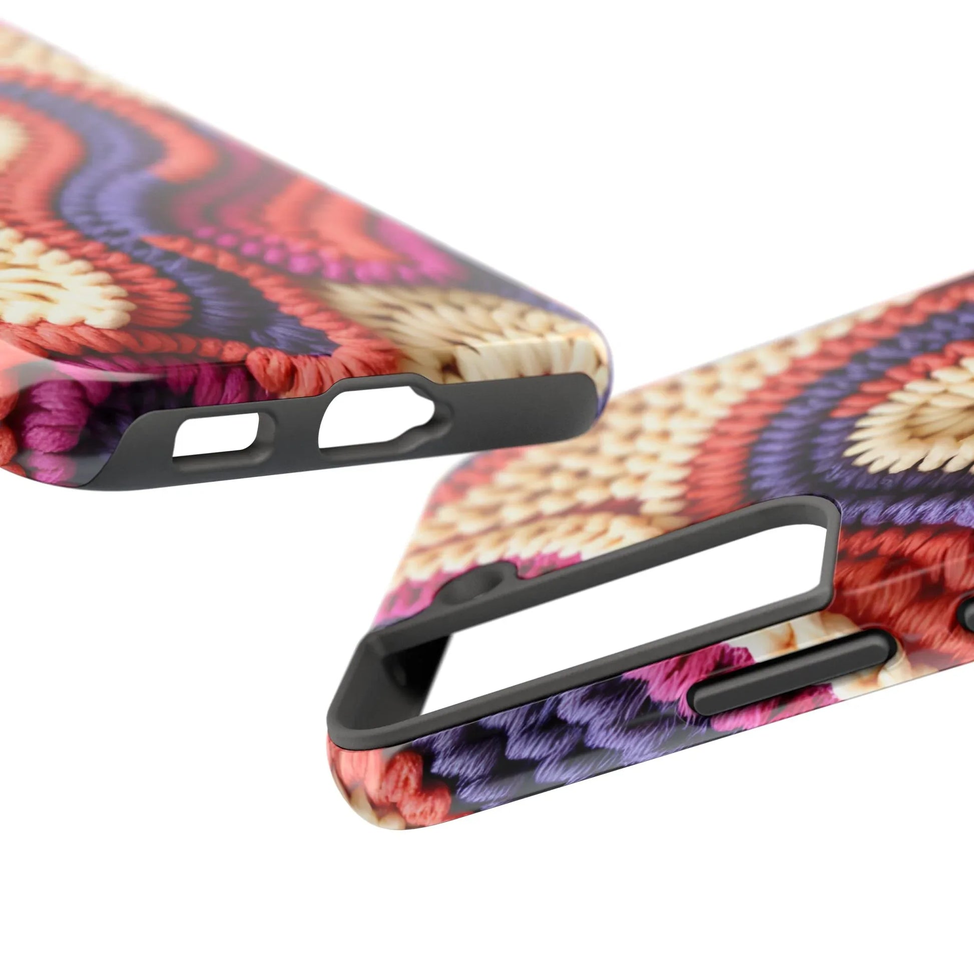Handwoven Textile Art Phone Case for iPhone 11-17 and Galaxy S21-S25 - KARARMDESIGN