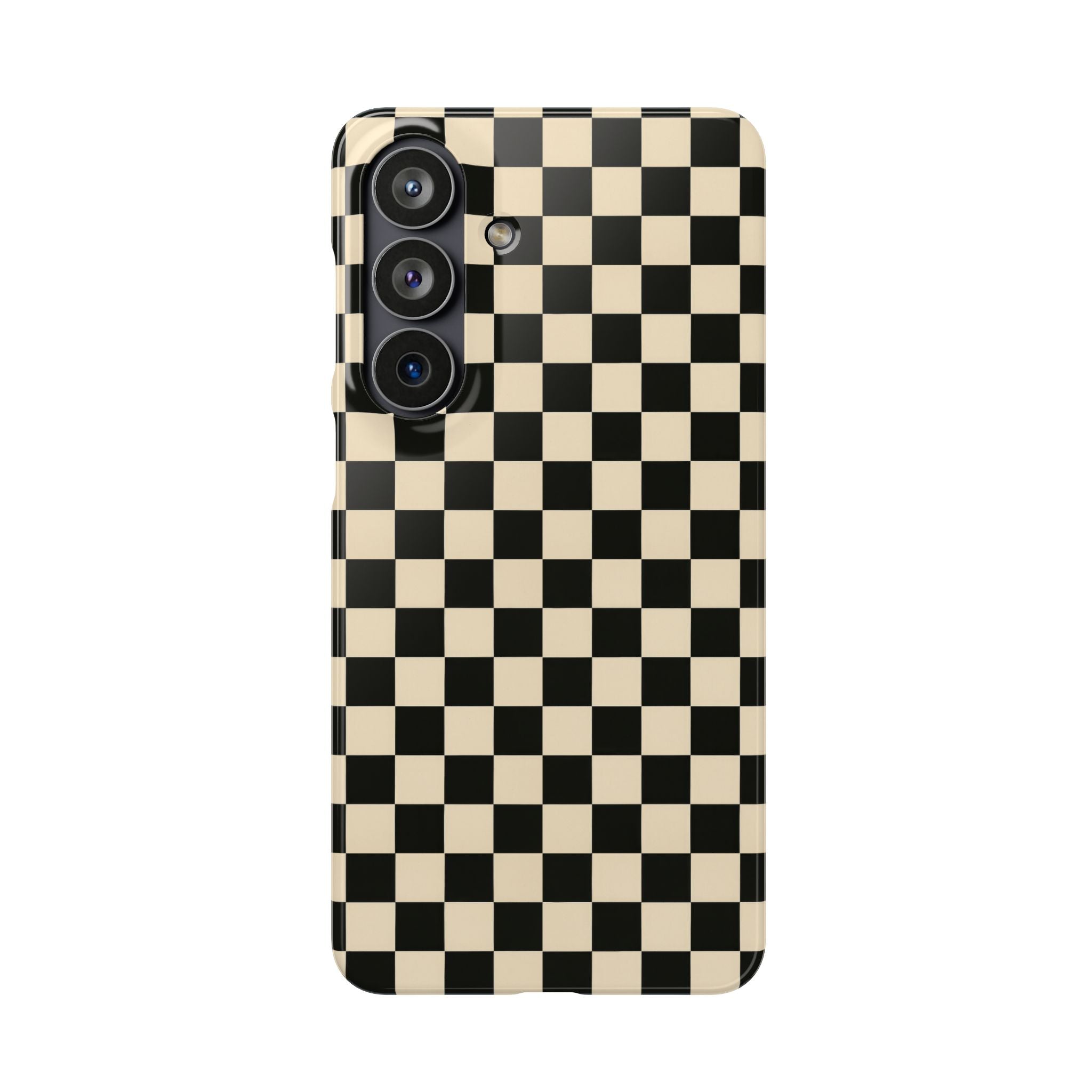 Stylish Matte Checker Phone Case for iPhone 11-17 & Galaxy S20-S26