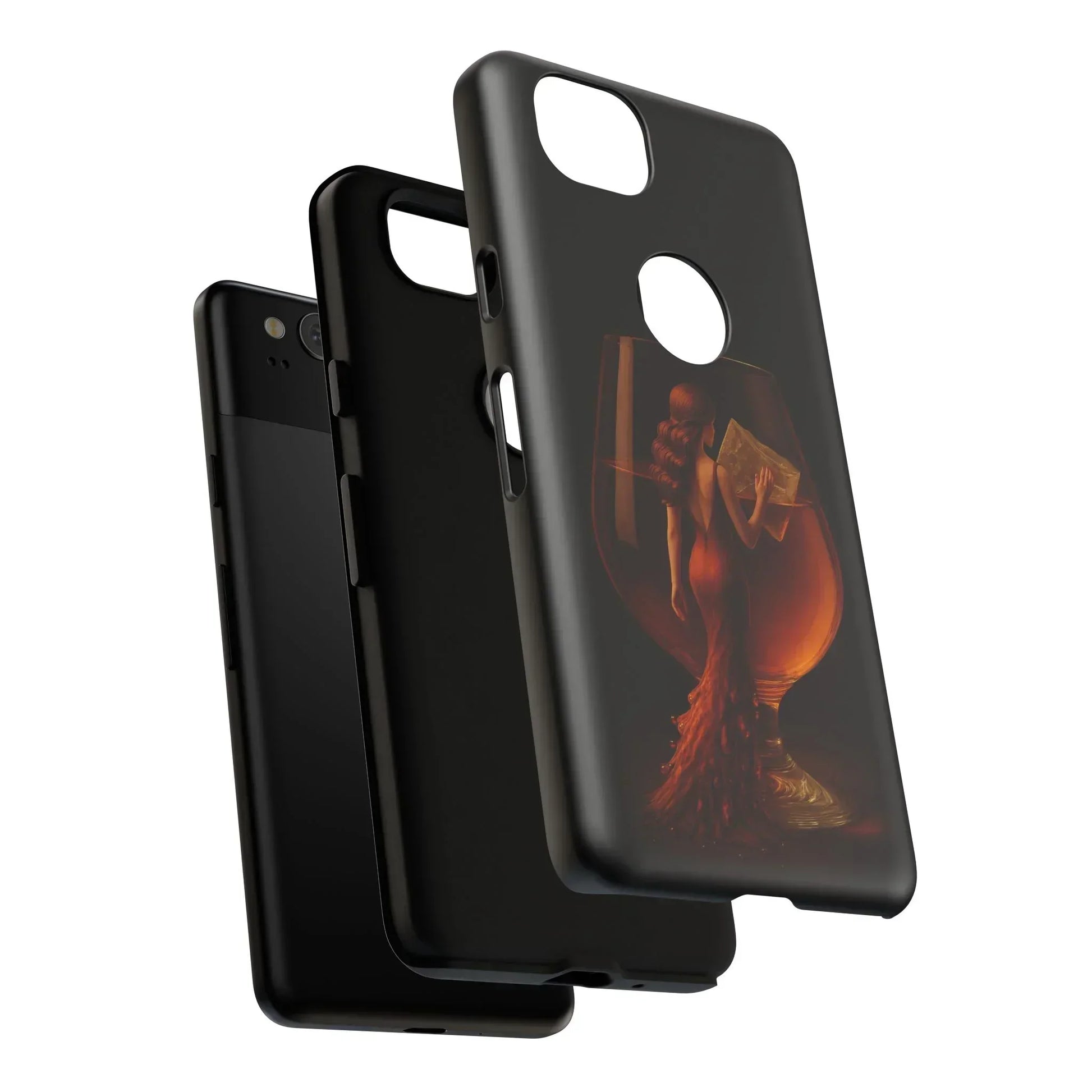 Elegant Midnight Lady Phone Case for iPhone 8-16 and Google Pixel up to 9 Models - KarArmDesign