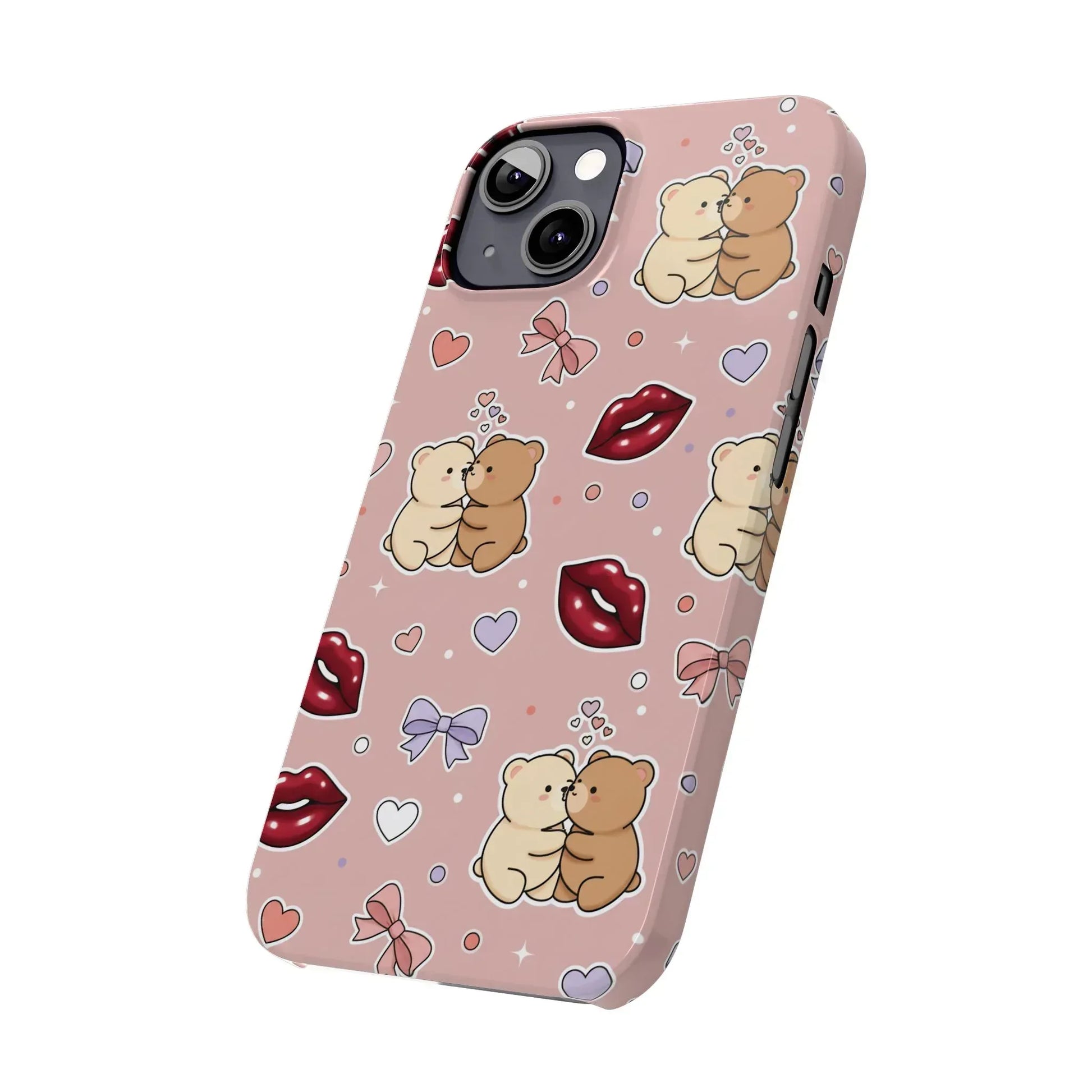 Bear Hug Bliss Phone Case for iPhone 11-17 - KARARMDESIGN