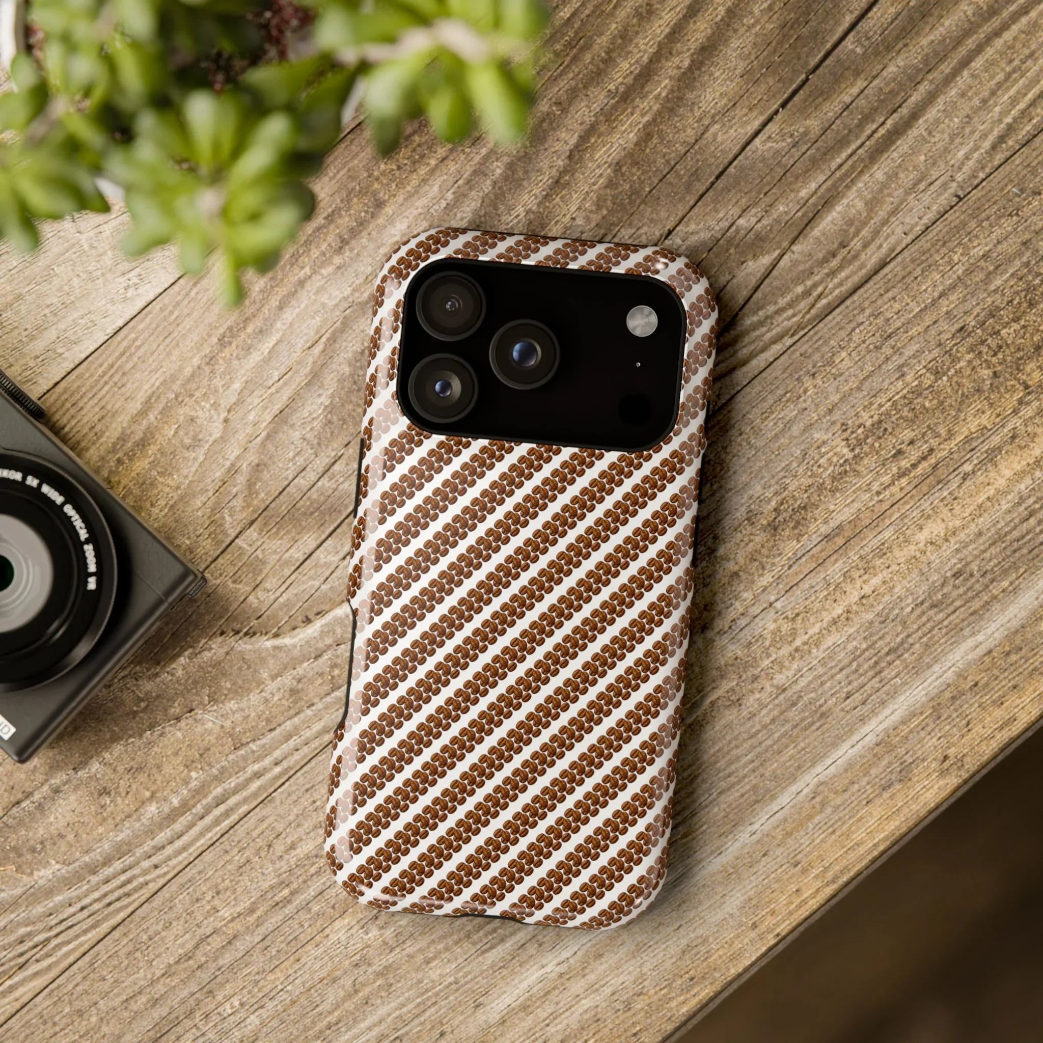Stylish Coffee Pattern Phone Case for iPhone 11–17 and Galaxy S21–S22 - KARARMDESIGN