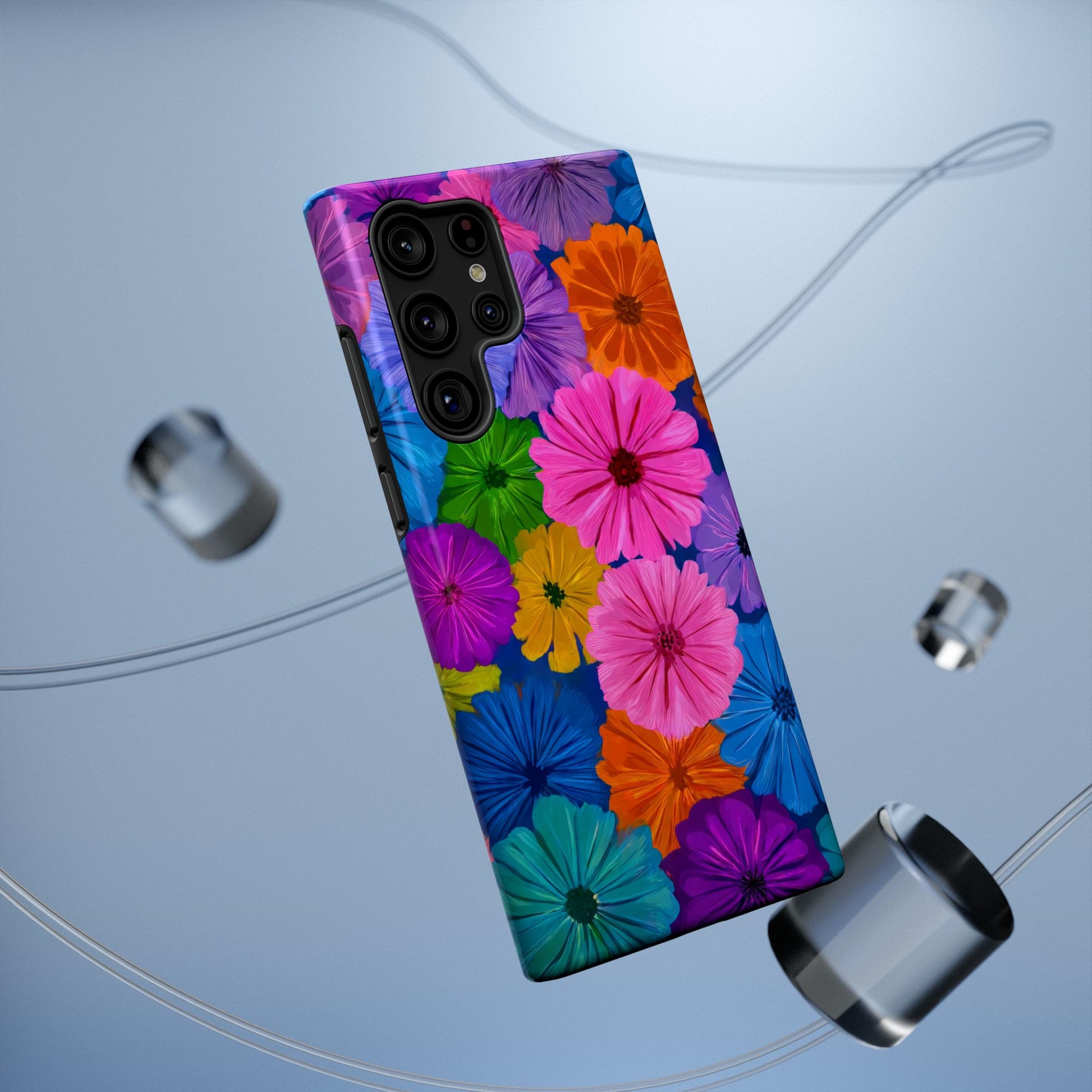 Bloom Pattern Phone Case for iPhone 11-17 and Galaxy S21-S22 Models - KARARMDESIGN