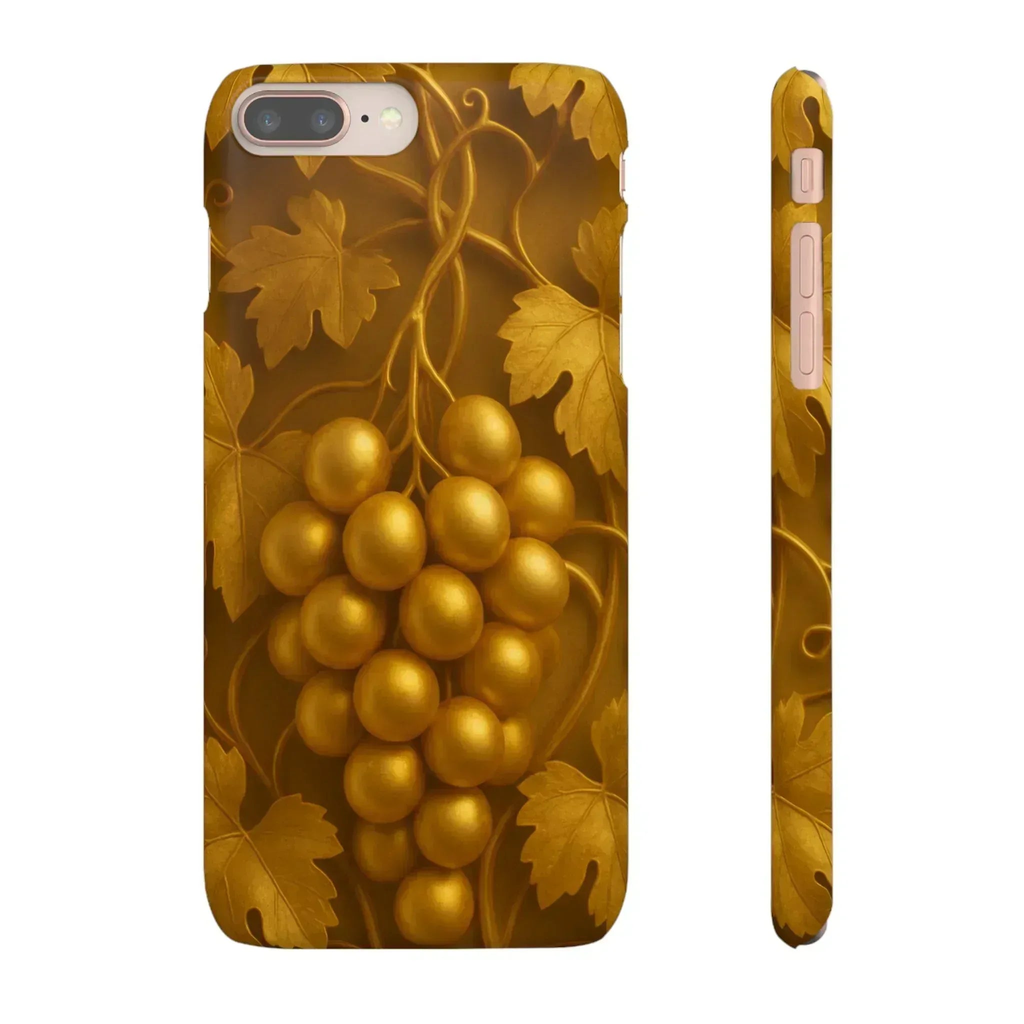 Golden Grapes Phone Case for iPhone 8–16 - KARARMDESIGN
