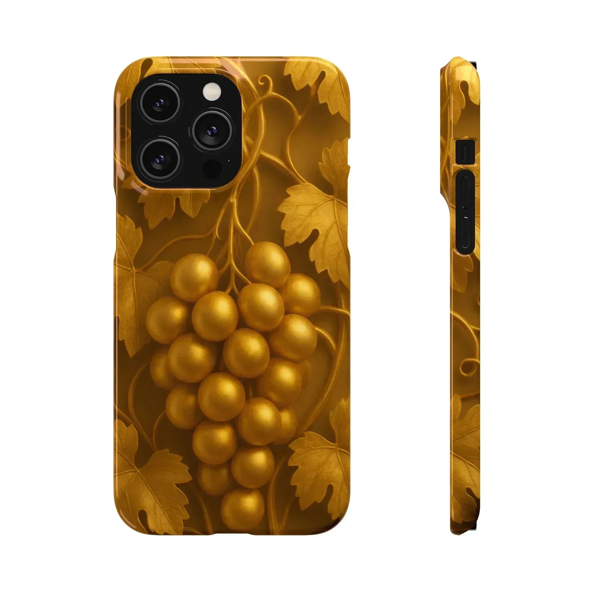 Golden Grapes Phone Case for iPhone 8–16 - KARARMDESIGN