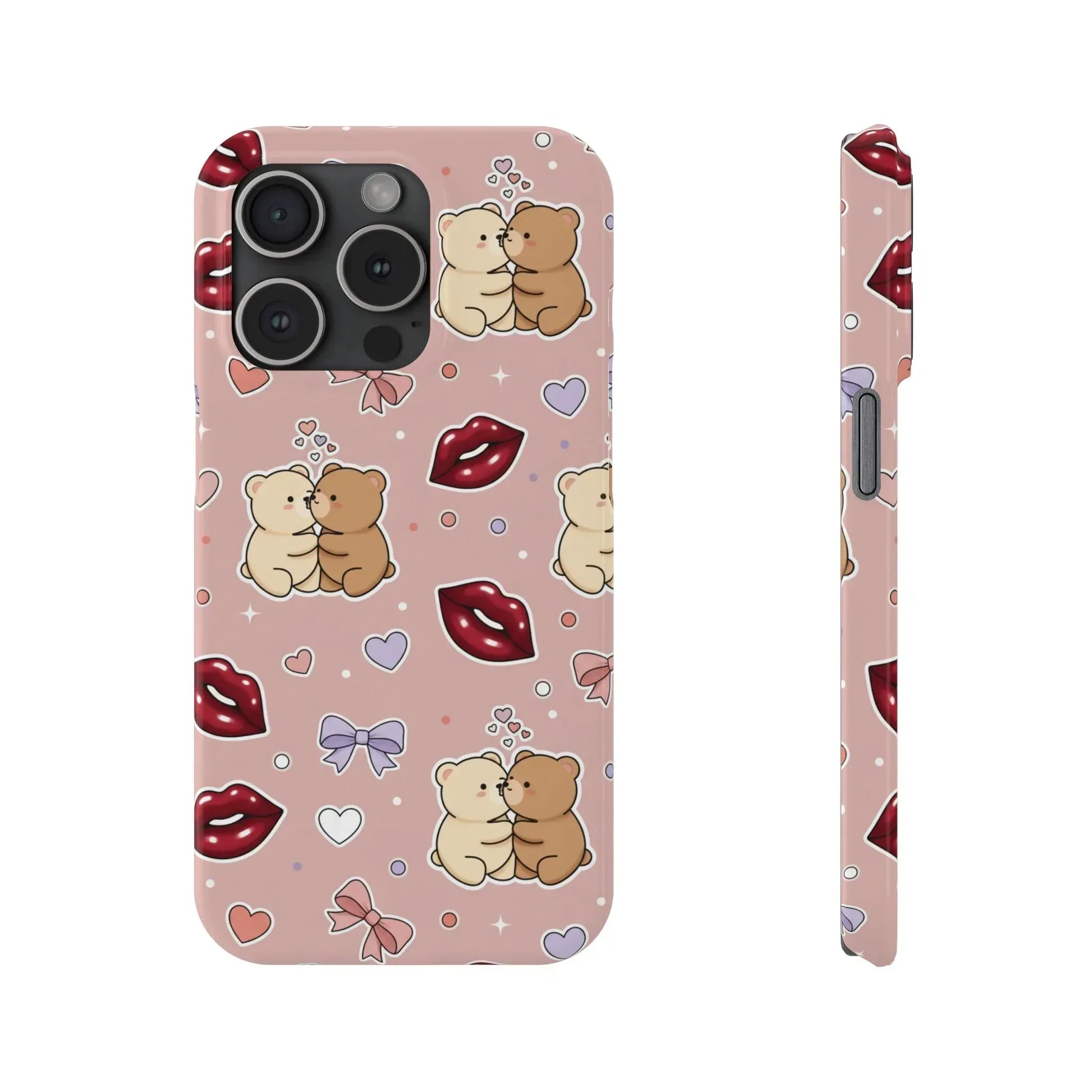 Bear Hug Bliss Phone Case for iPhone 11-17 - KARARMDESIGN