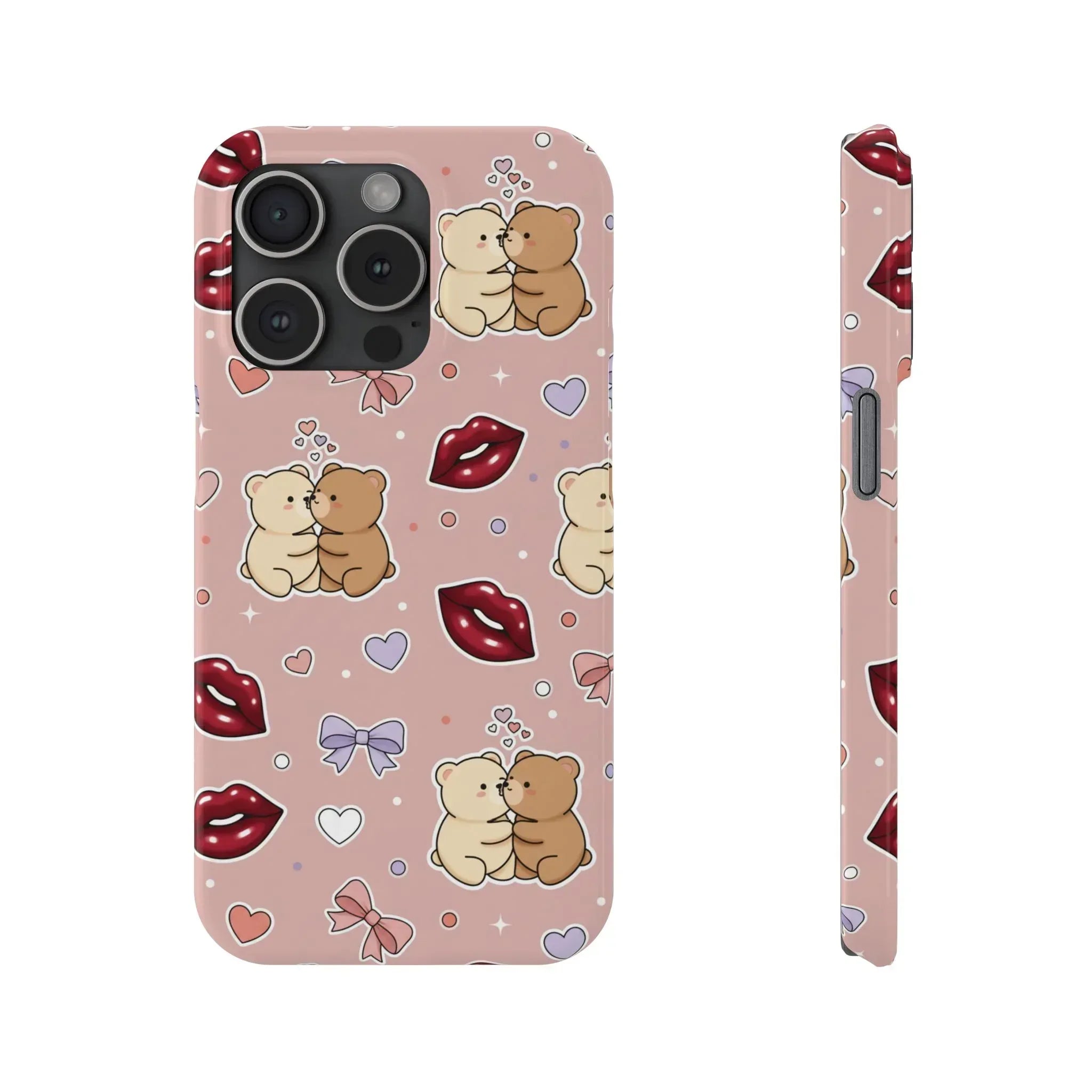 Bear Hug Bliss Phone Case for iPhone 11-17 - KARARMDESIGN