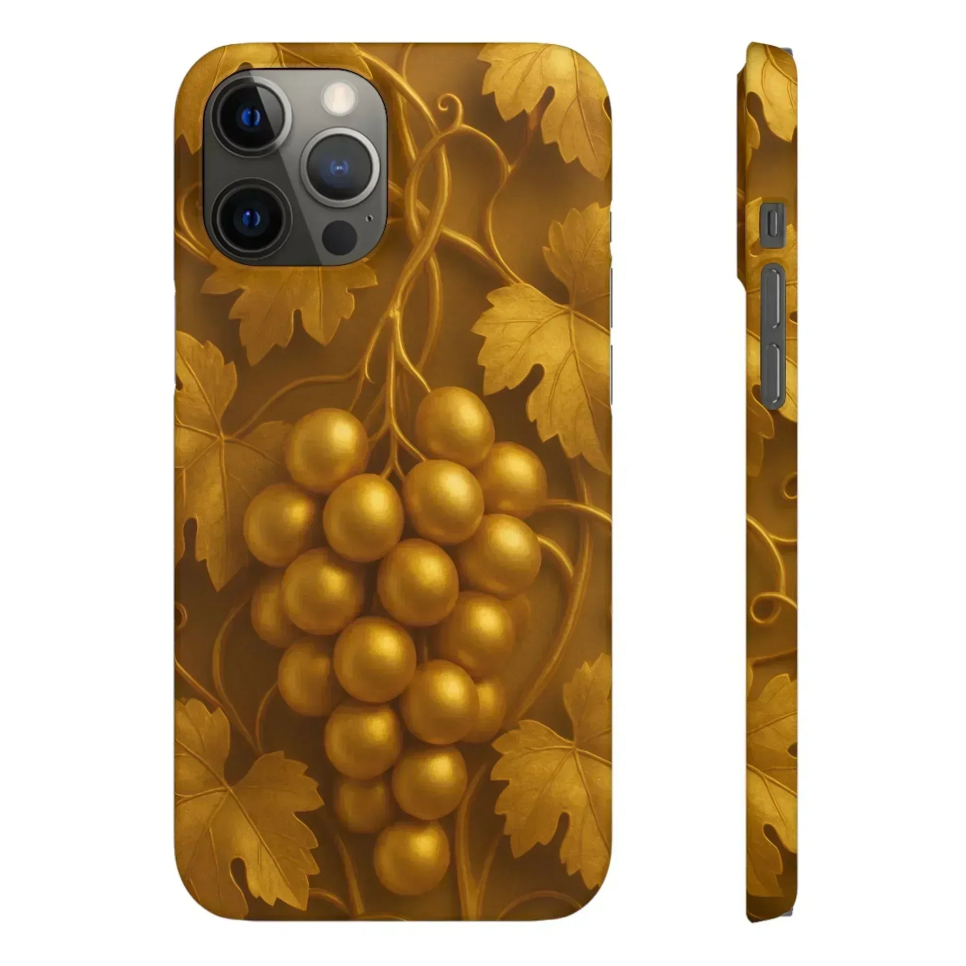 Golden Grapes Phone Case for iPhone 8–16 - KARARMDESIGN