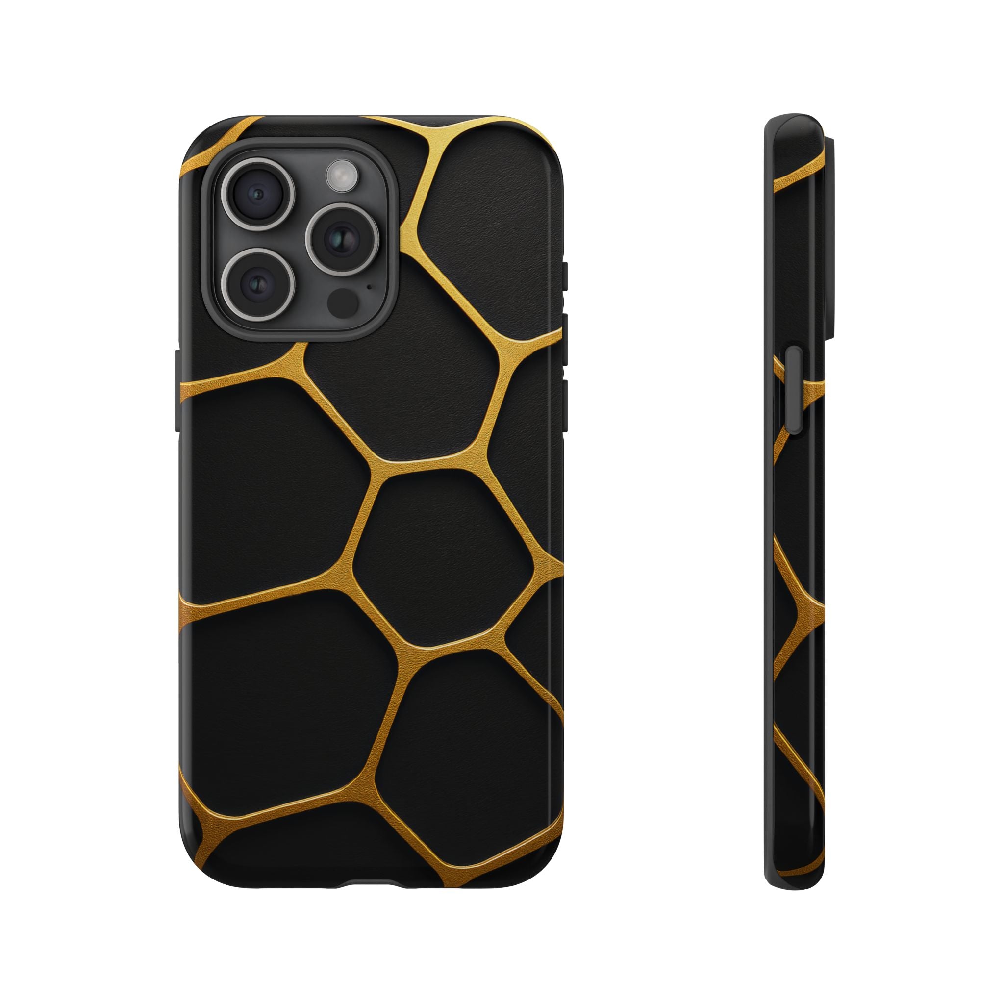 Golden Cellscape Tough Phone Case – Black & Gold