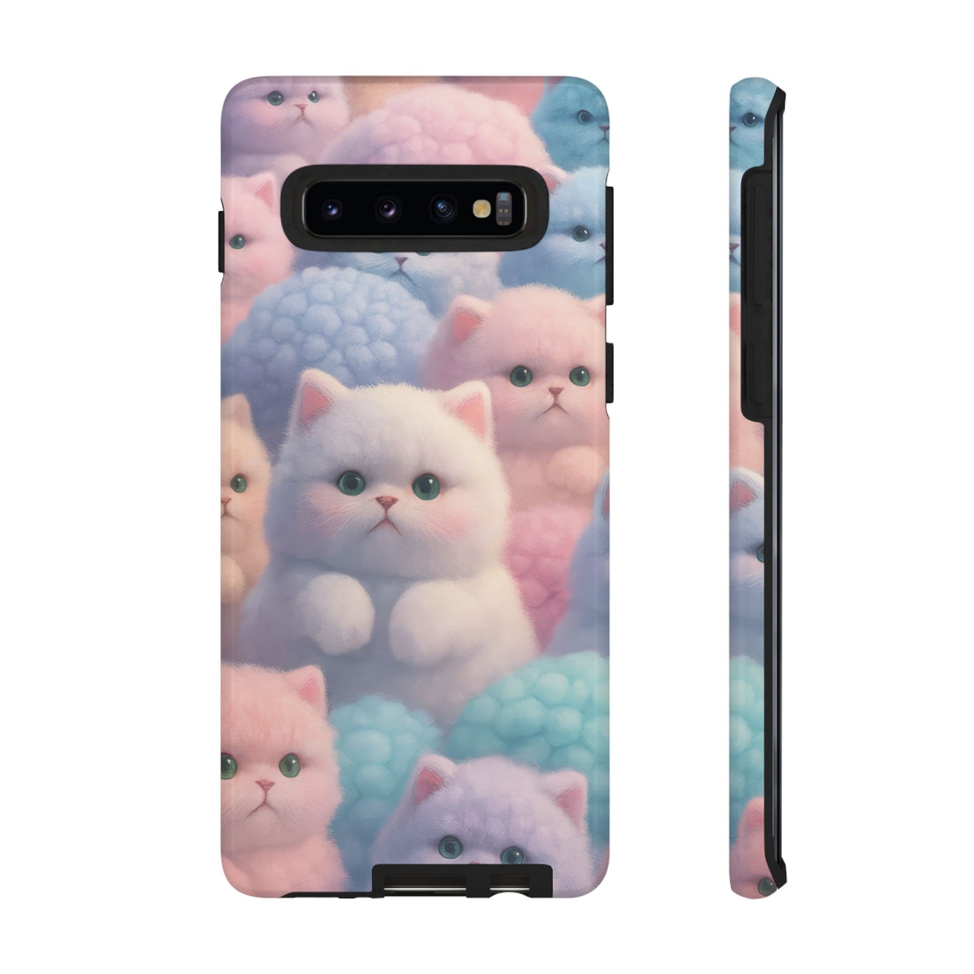 Pastel Kitten Phone Case for iPhone 8-17 and Samsung Galaxy S10-S25 Models - KARARMDESIGN