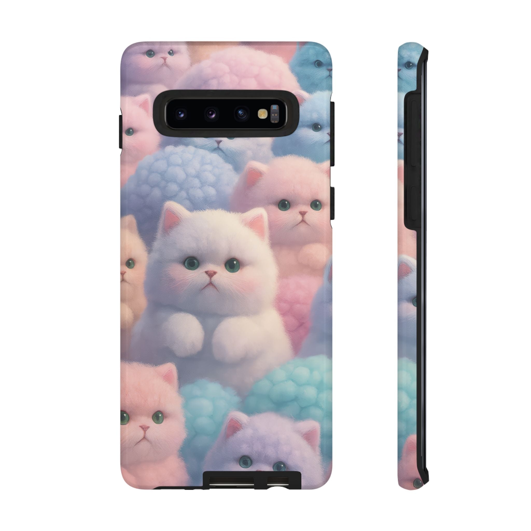 Pastel Kitten Phone Case for iPhone 8-17 and Samsung Galaxy S10-S25 Models - KARARMDESIGN