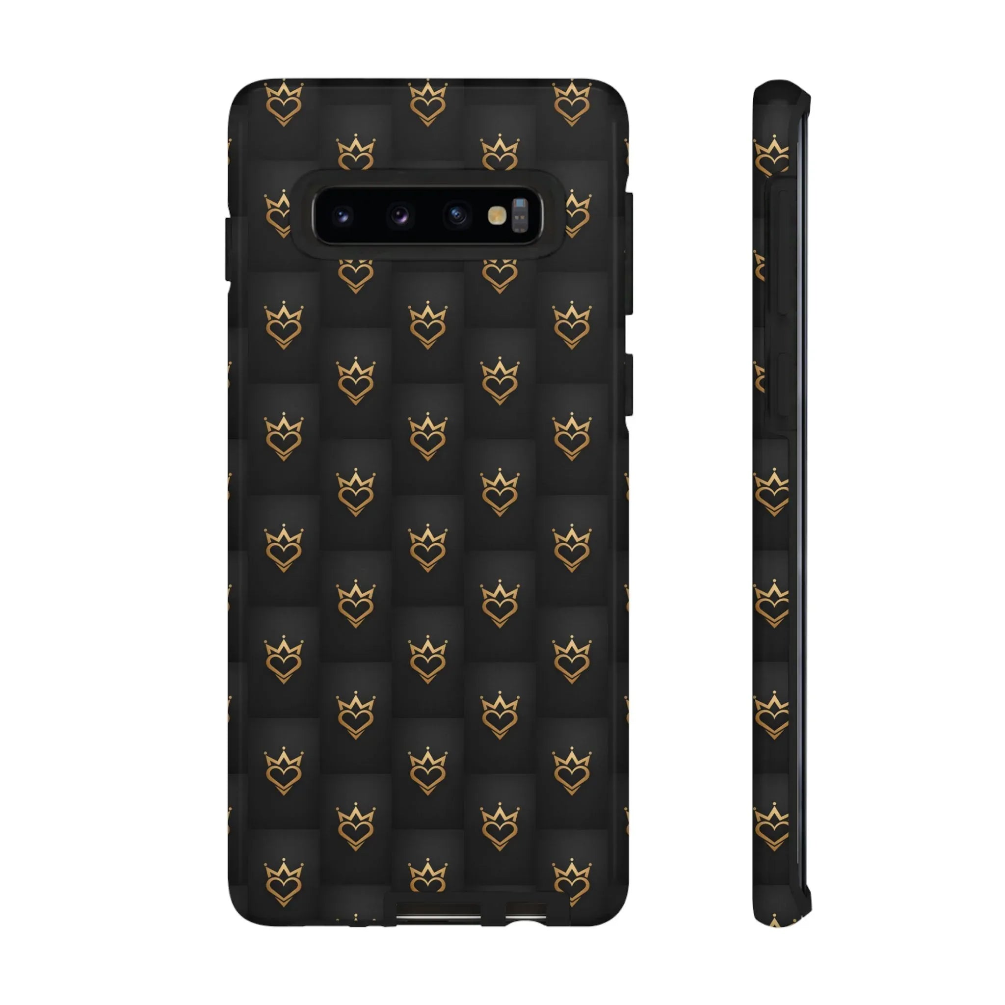 Crowned Heart Doodle Phone Case for iPhone 11-17 & Galaxy S10-S25 - KARARMDESIGN