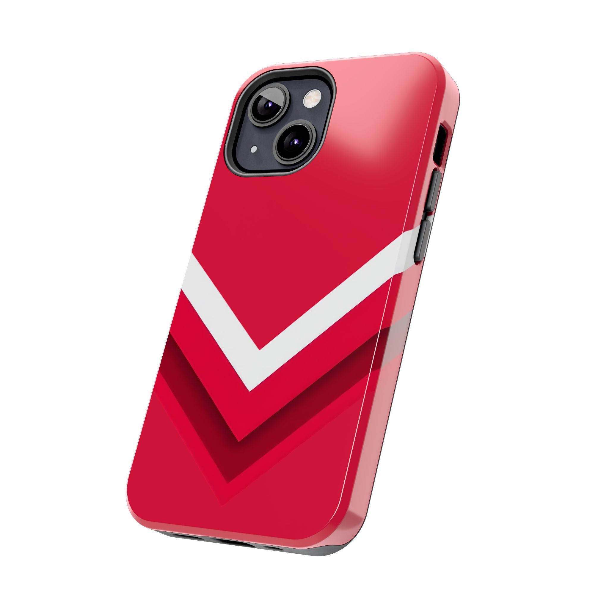 Red Chevron Armor Phone Case for iPhone 11–16 & Galaxy S21–S24