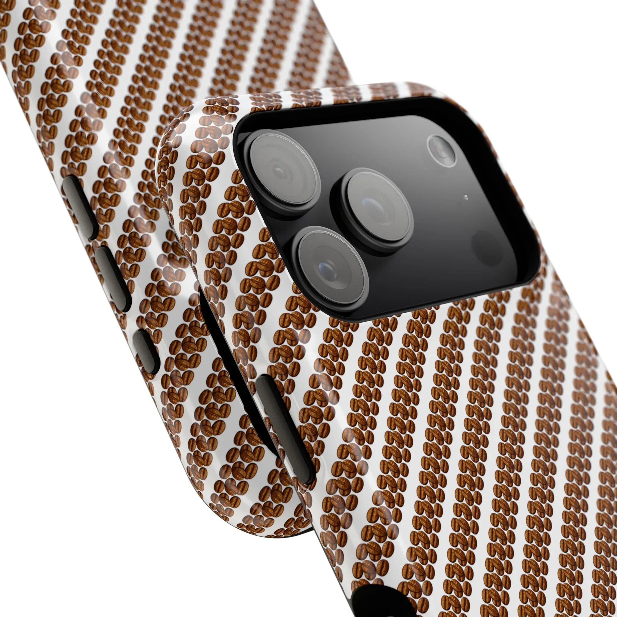 Stylish Coffee Pattern Phone Case for iPhone 11–17 and Galaxy S21–S22 - KARARMDESIGN