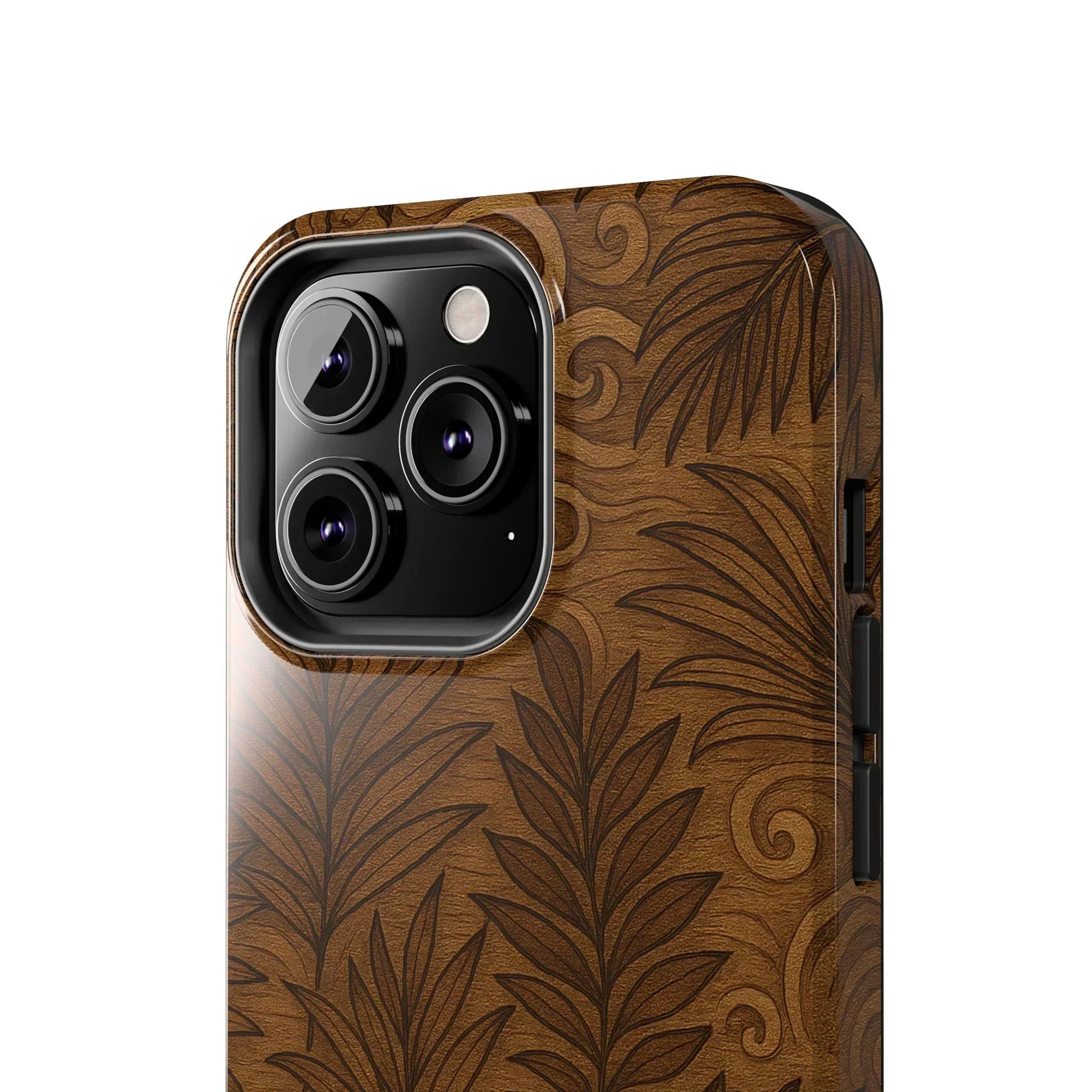 Wood Leaf Armor Phone Case for iPhone and Samsung Galaxy - KarArmDesign