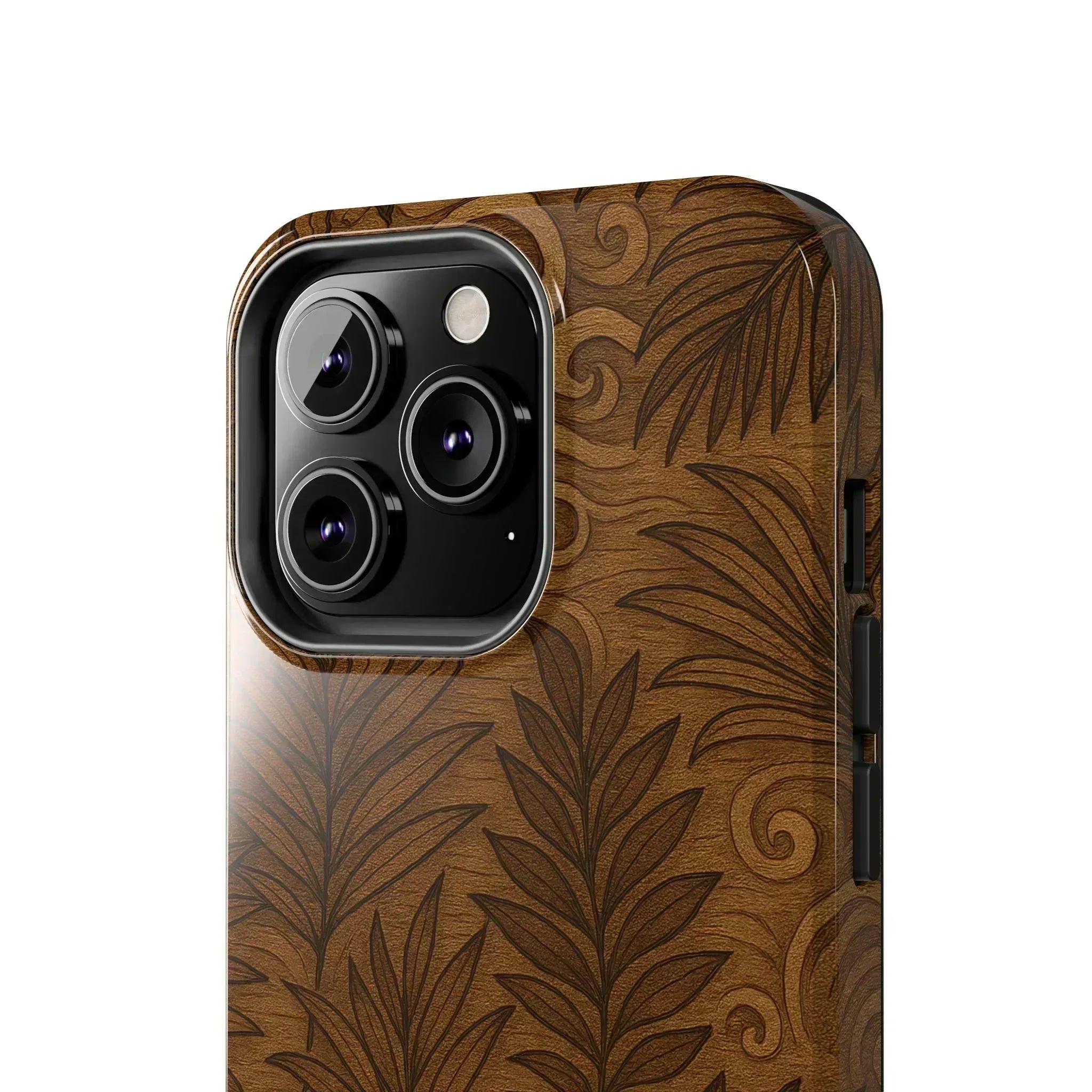 Wood Leaf Armor Phone Case for iPhone and Galaxy - KARARMDESIGN