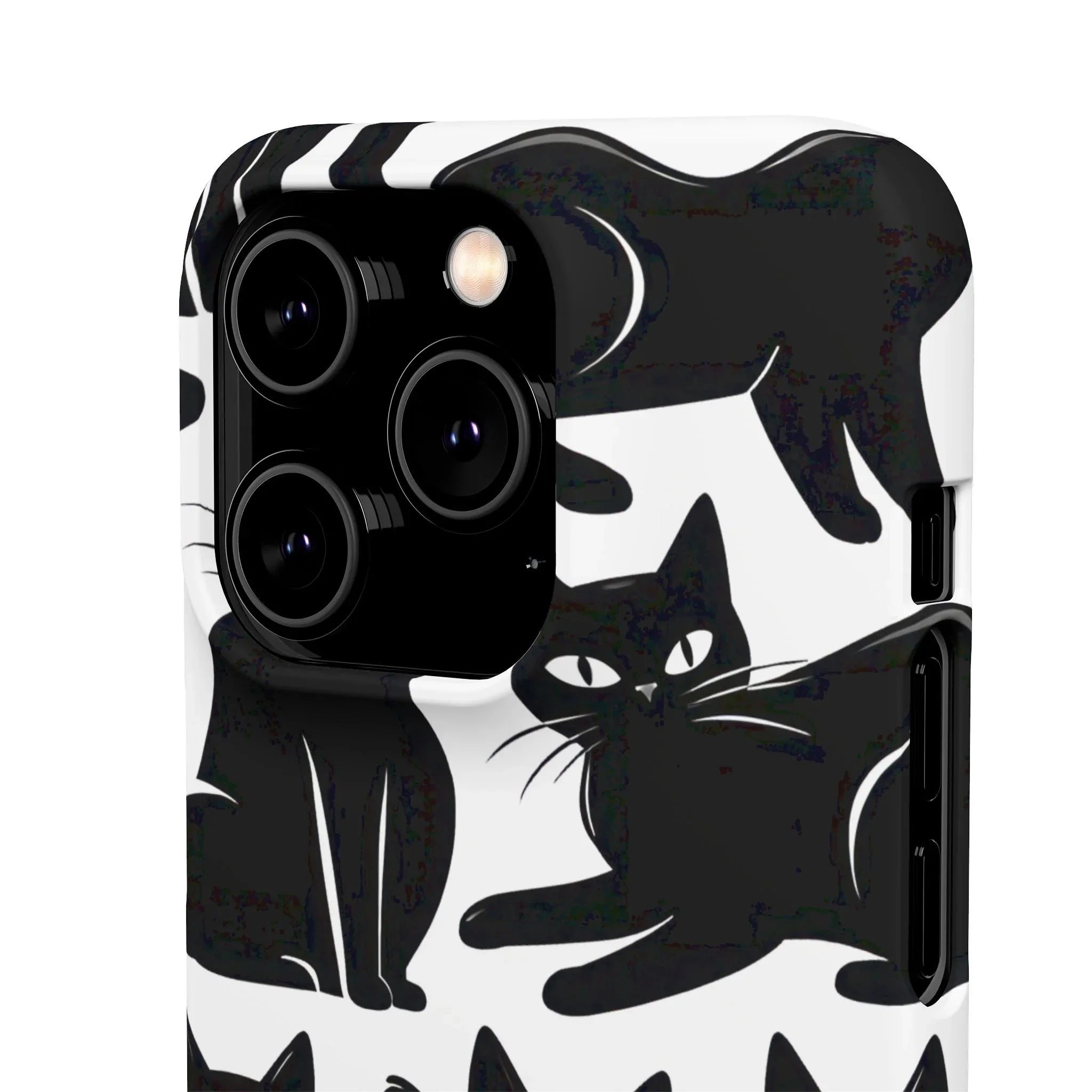 Black Cats Phone Case for iPhone 11-17 and Galaxy S20-S25 - KARARMDESIGN