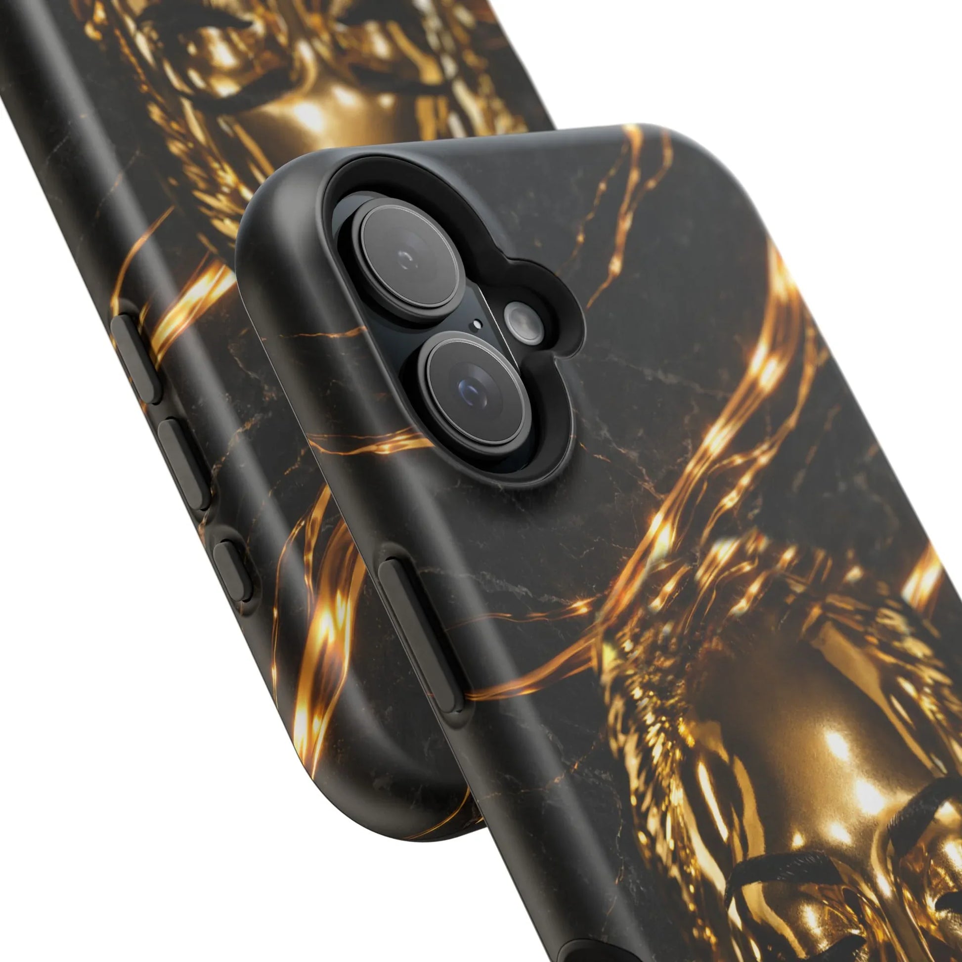 Luxury Gold Portrait Phone Case for iPhone 11-17 and Galaxy S21-S25 - KARARMDESIGN