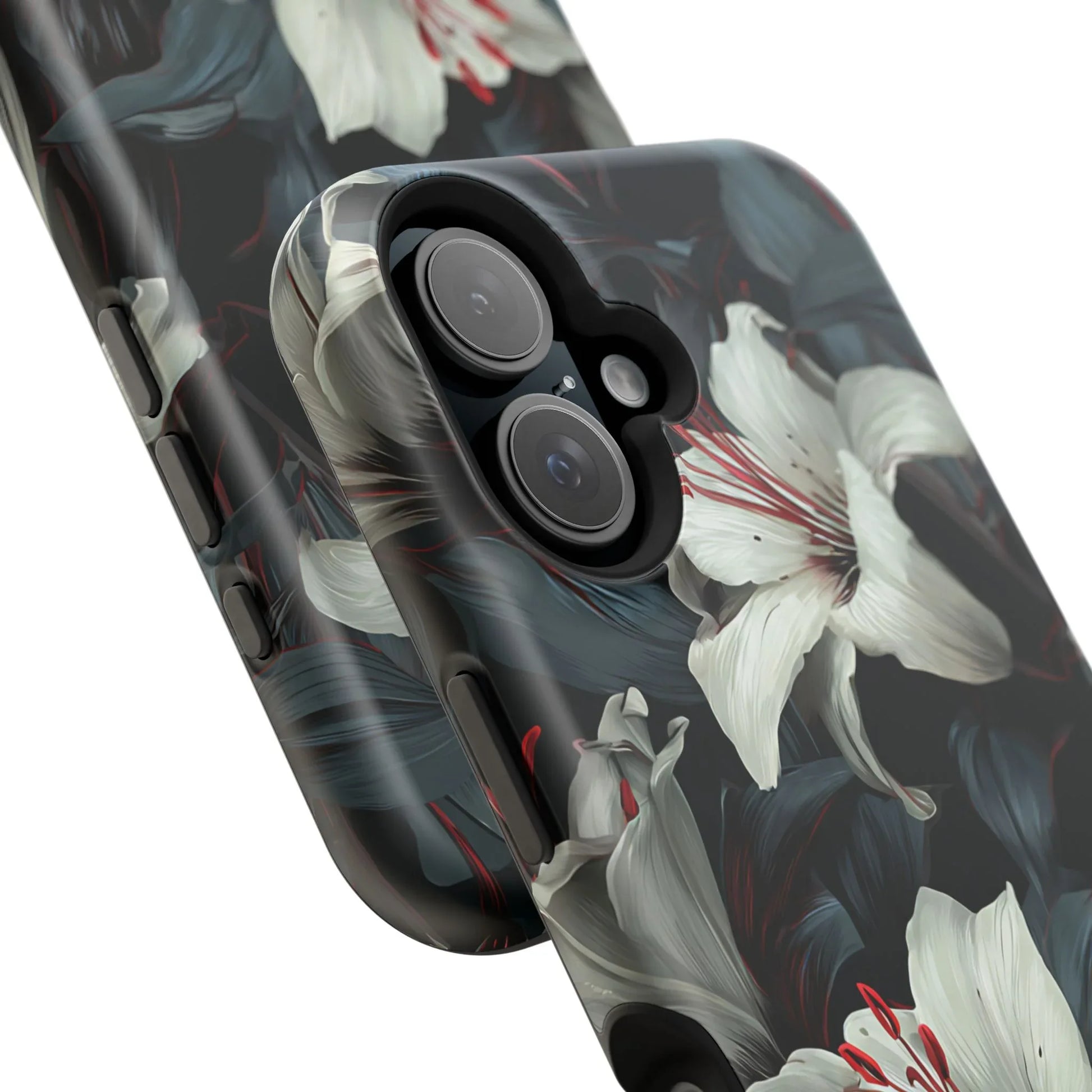 White Lily Floral Phone Case for iPhone 13-17 - KARARMDESIGN