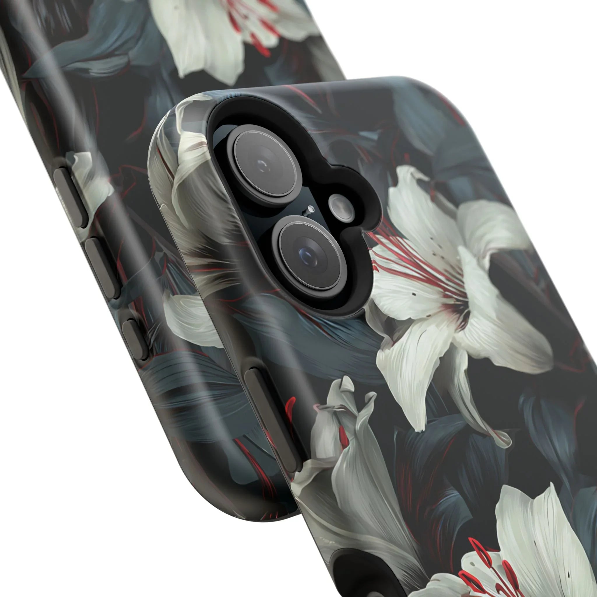 White Lily Floral Phone Case for iPhone 13-17 - KARARMDESIGN