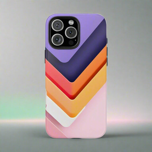 Vibrant Geometric Chevron Phone Case for iPhone and Samsung Galaxy - KarArmDesign