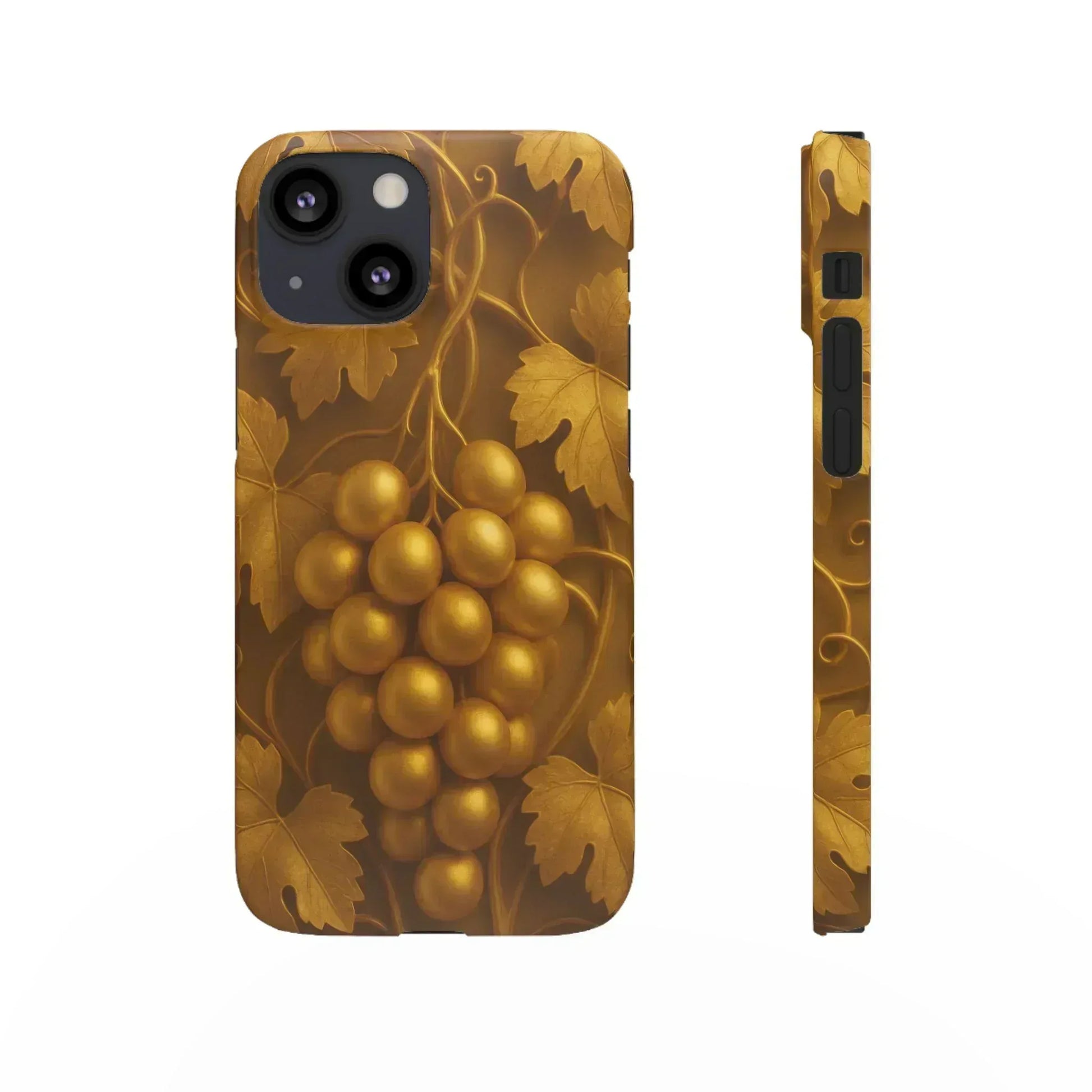 Golden Grapes Phone Case for iPhone 8–16 - KARARMDESIGN