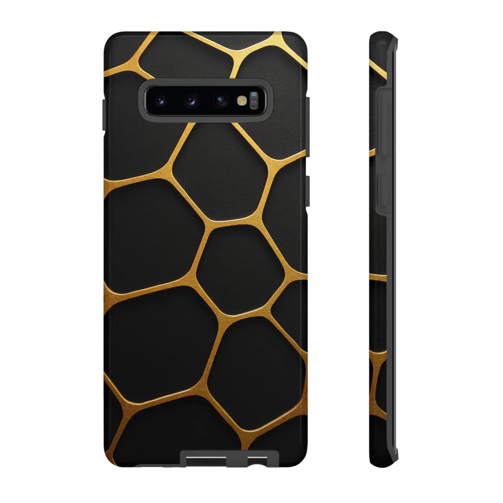 Golden Cellscape Phone Case for iPhone 8-17 and Galaxy S20-S25 - KARARMDESIGN