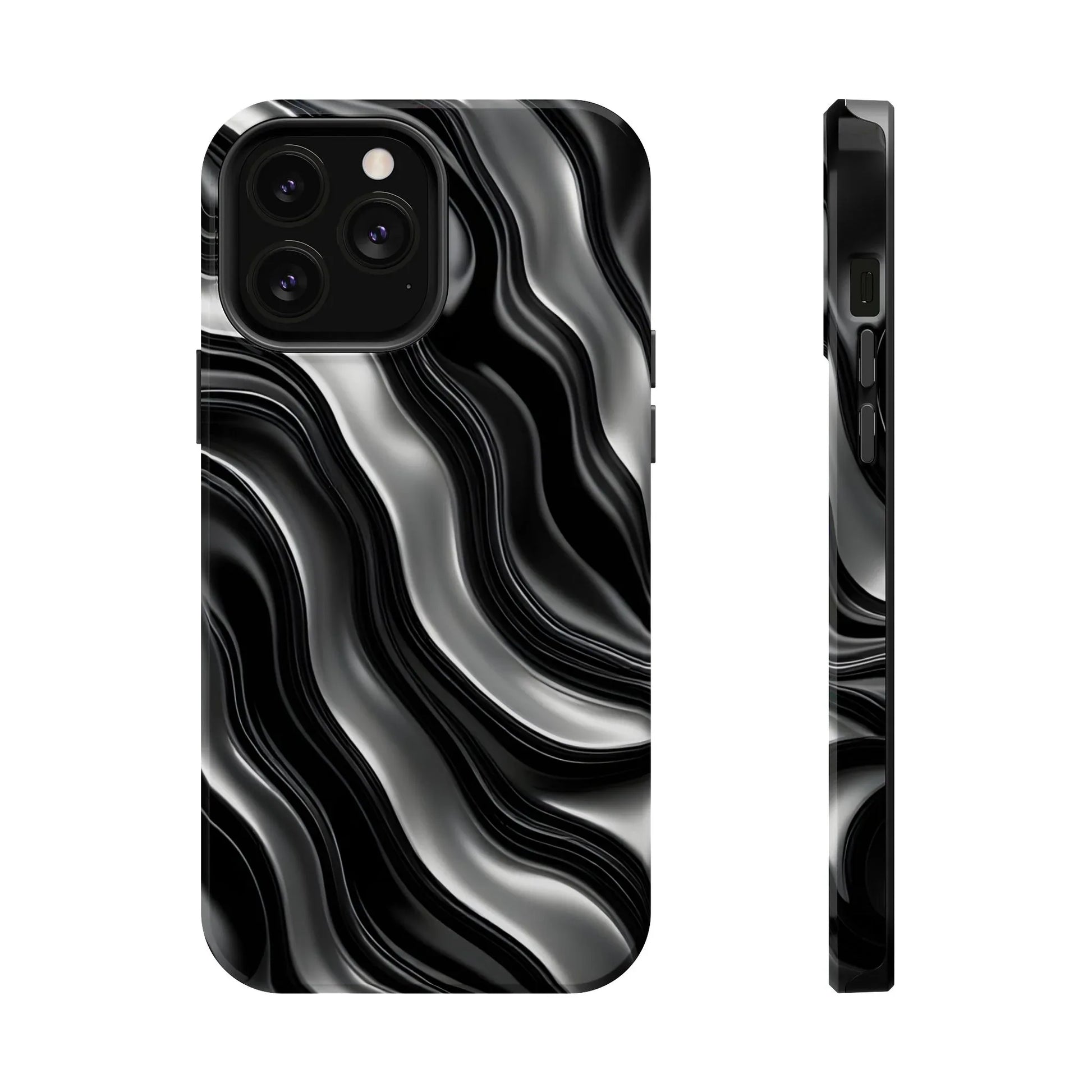 Wavy Illusion Marble Phone Case for iPhone 13-17 - KARARMDESIGN