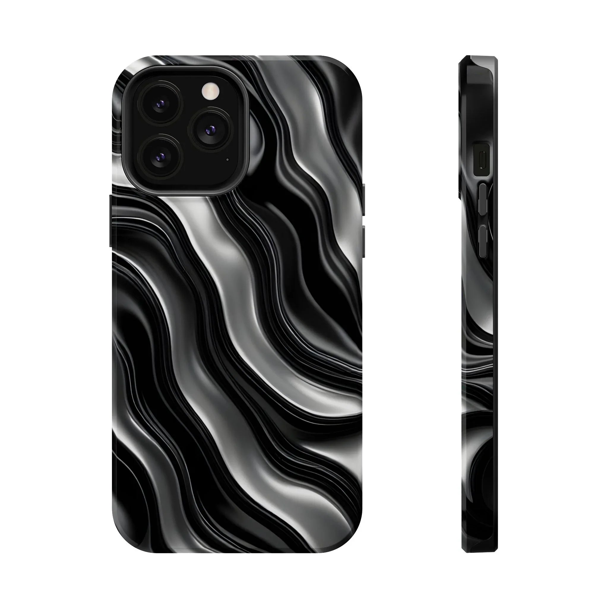 Wavy Illusion Marble Phone Case for iPhone 13-17 - KARARMDESIGN