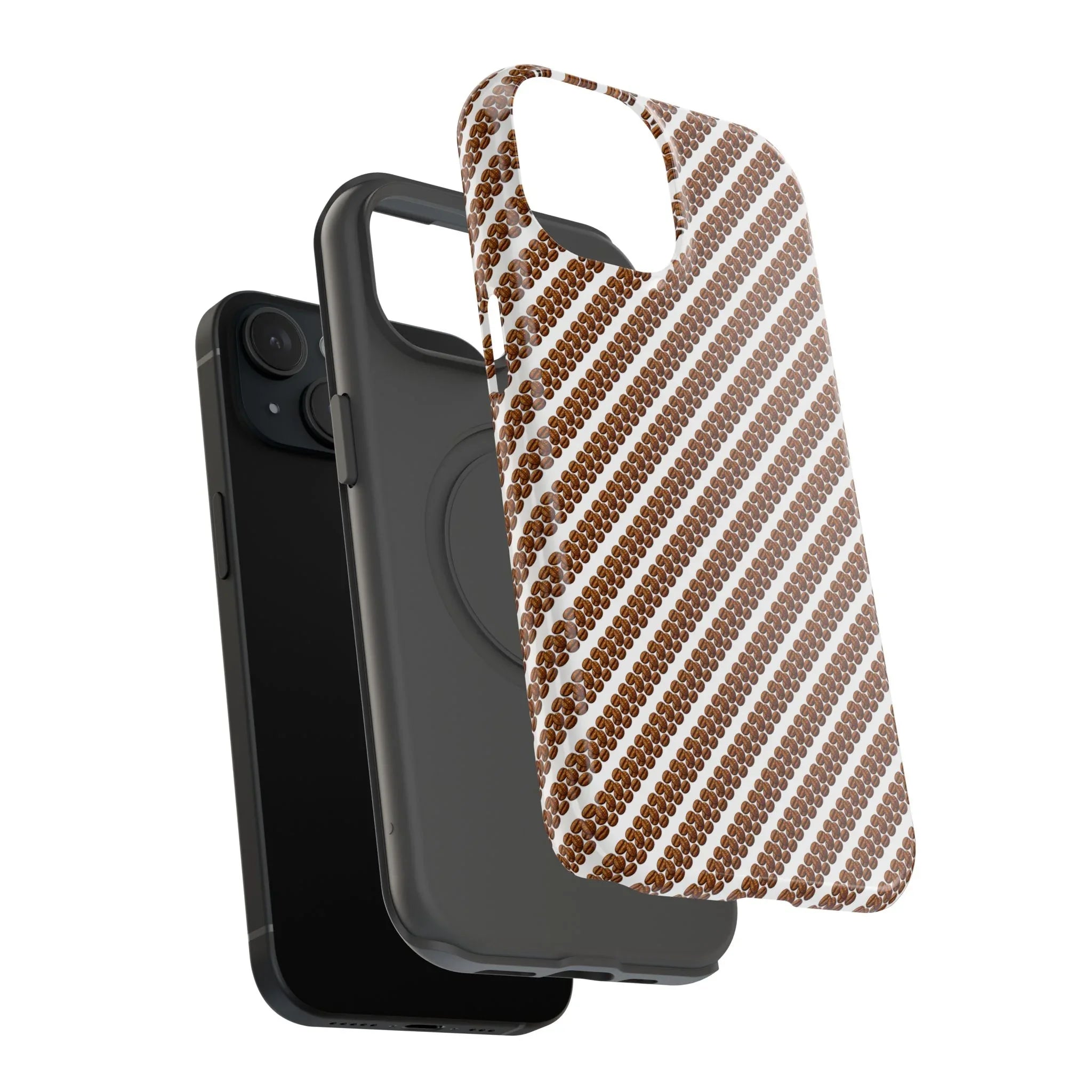 Stylish Coffee Pattern Phone Case for iPhone 11–17 and Galaxy S21–S22 - KARARMDESIGN