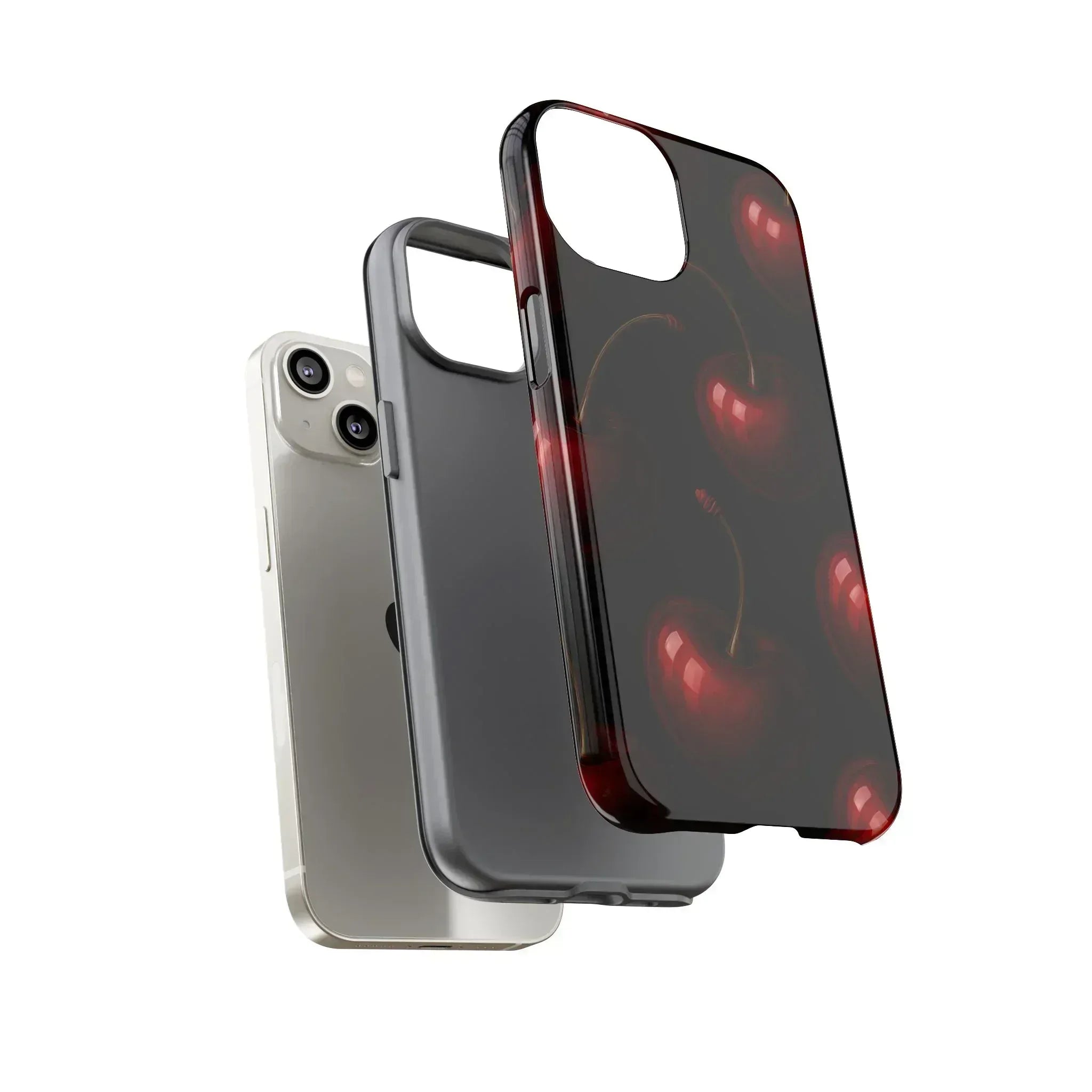 Cherry Phone Case for iPhone X-16 and Galaxy S20-S25 - KARARMDESIGN