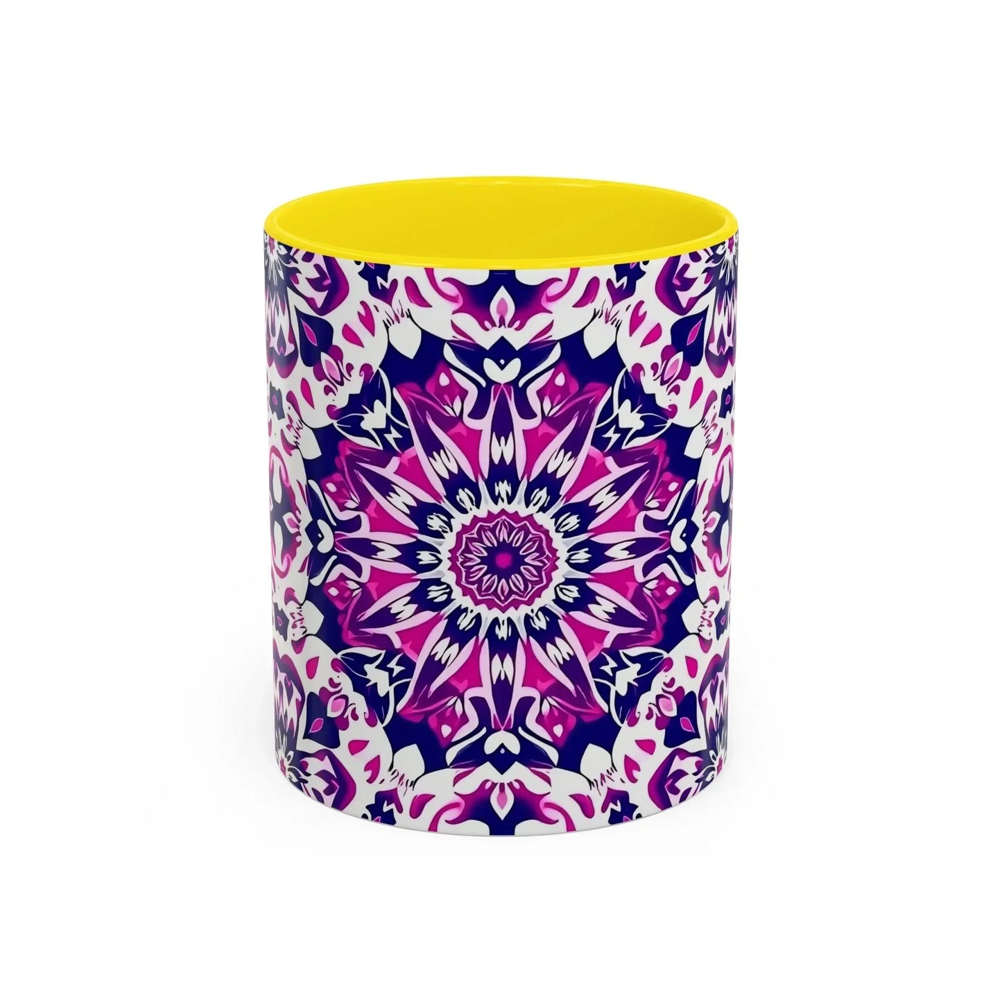 Vibrant Mandala Burst Ceramic Coffee Mug -11 & 15oz - KarArmDesign