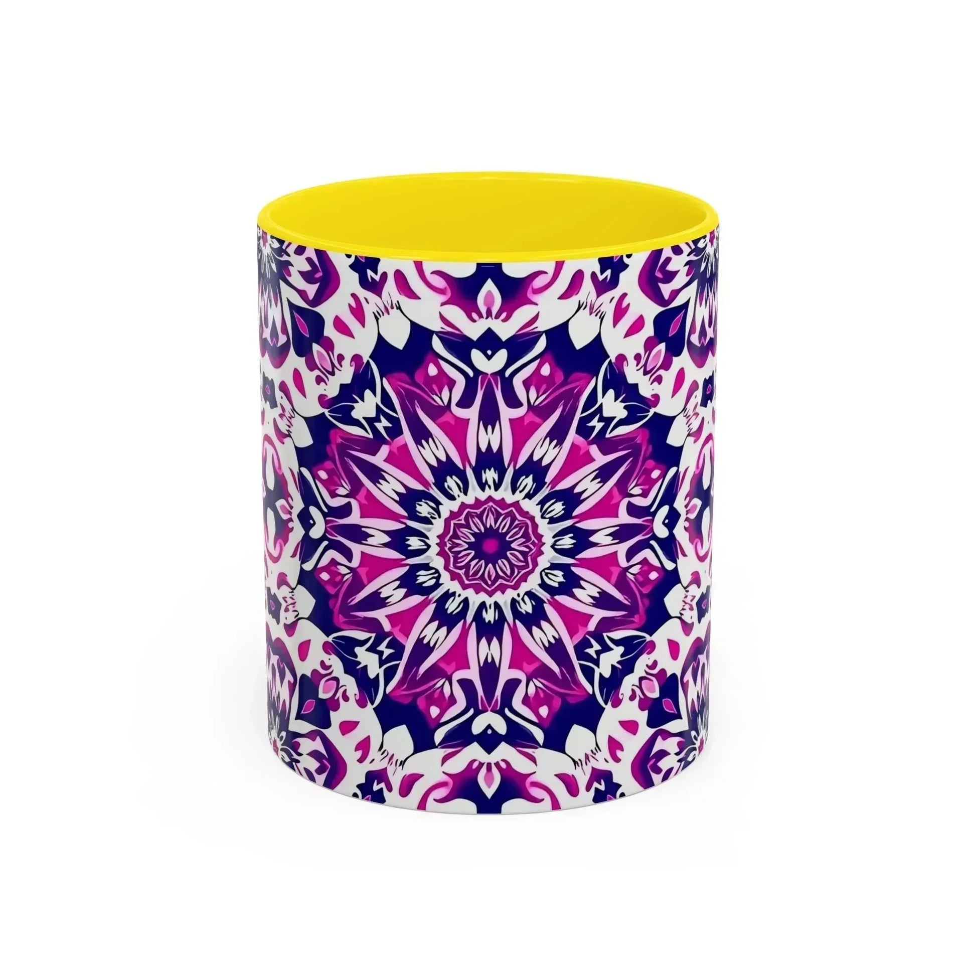 Vibrant Mandala Burst Ceramic Coffee Mug -11 & 15oz - KARARMDESIGN